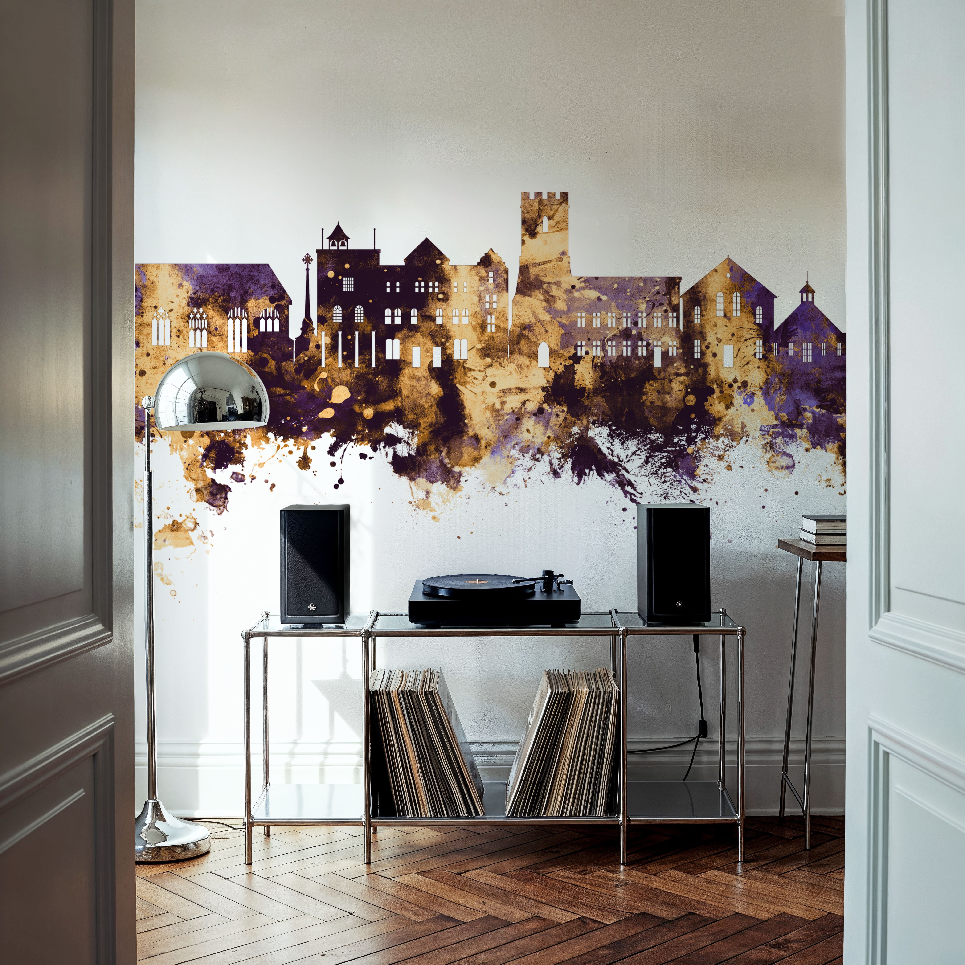 Maldon England Skyline Purple & Gold