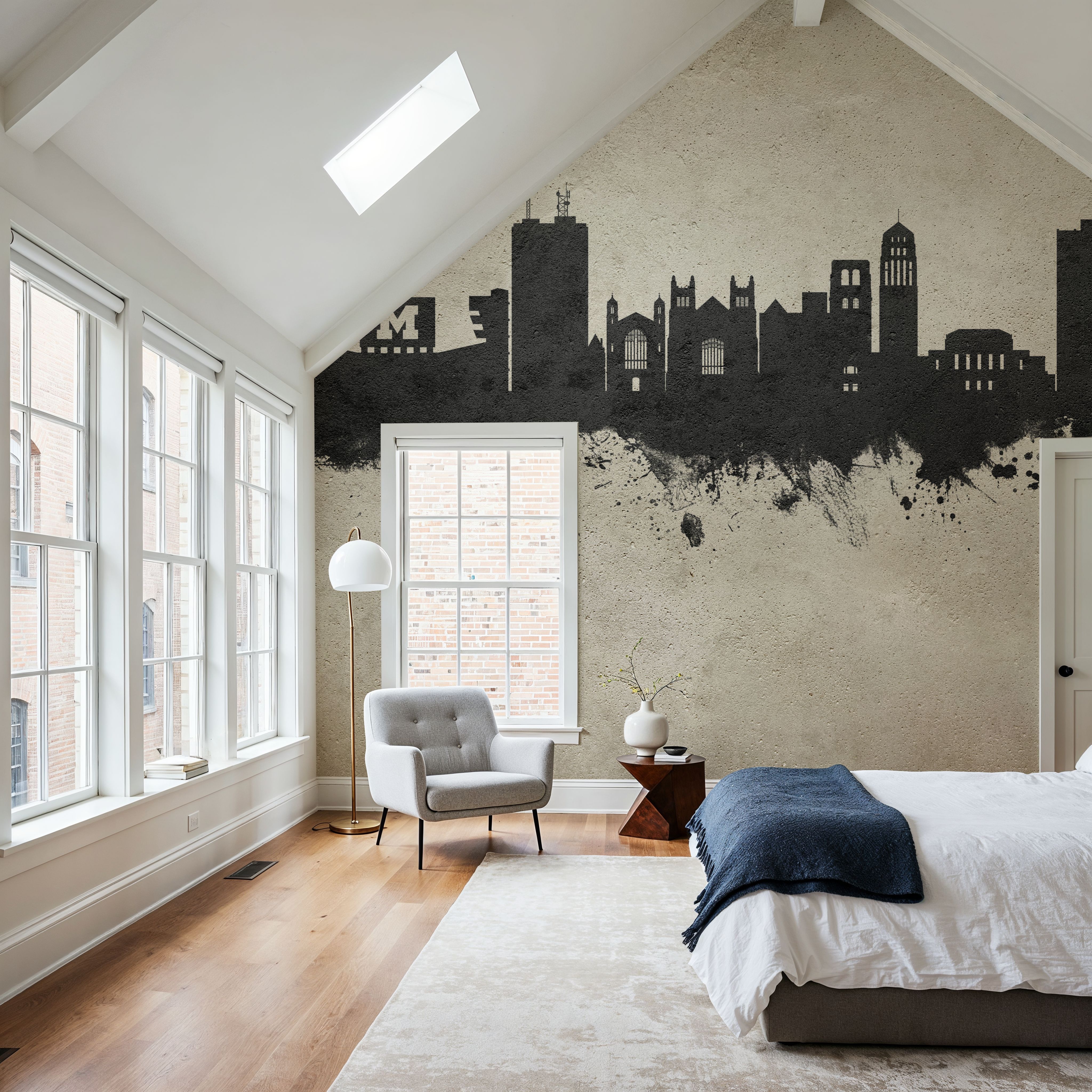 Ann Arbor Michigan Skyline Concrete