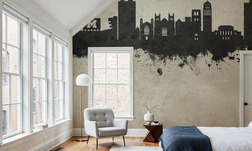 Ann Arbor Michigan Skyline Concrete