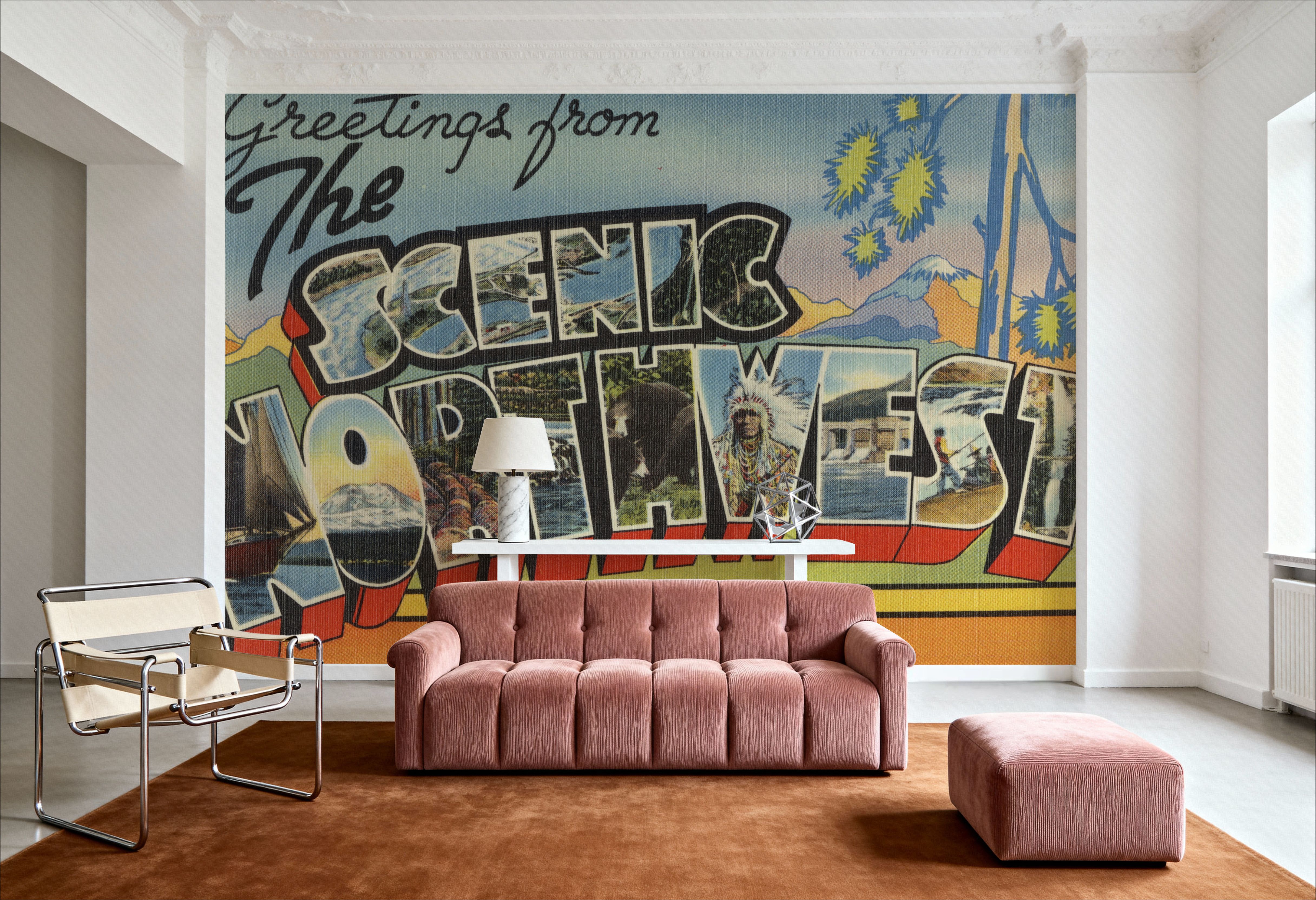 Greetings from the Scenic Northwest - Screenprint Postcard