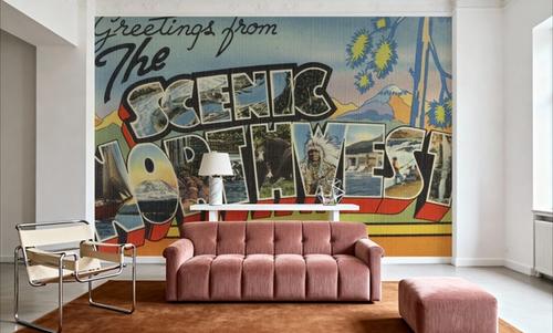 Greetings from the Scenic Northwest - Screenprint Postcard