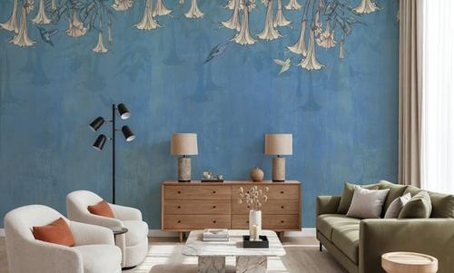 Hummingbirds and Trumpets Blue