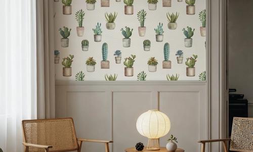 Mixed Cacti White