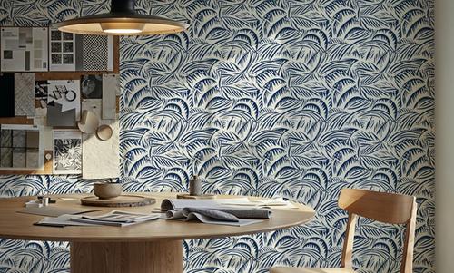 Swaying Leaves, Royal Blue