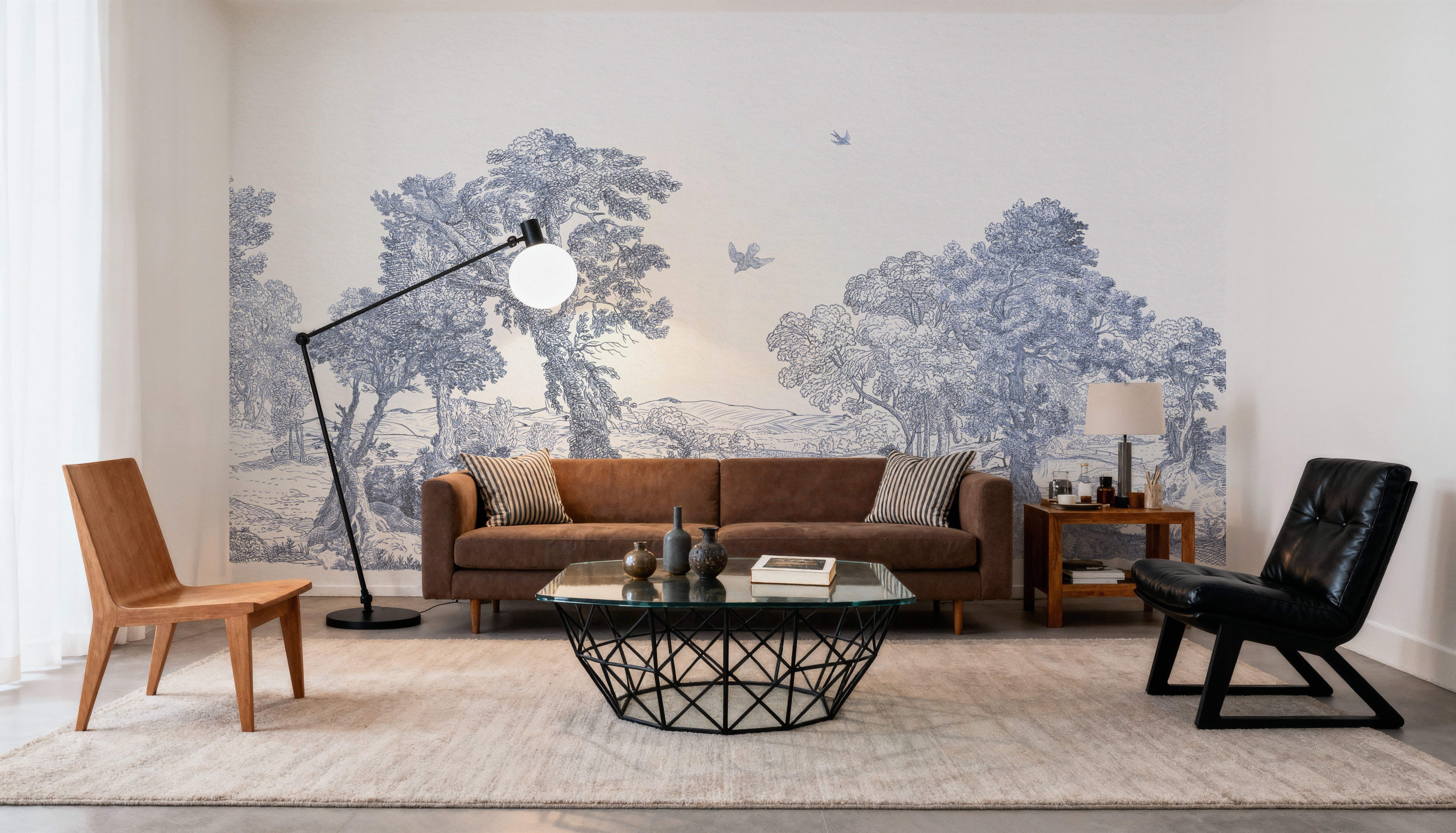 French Landscape, Dusty Blue