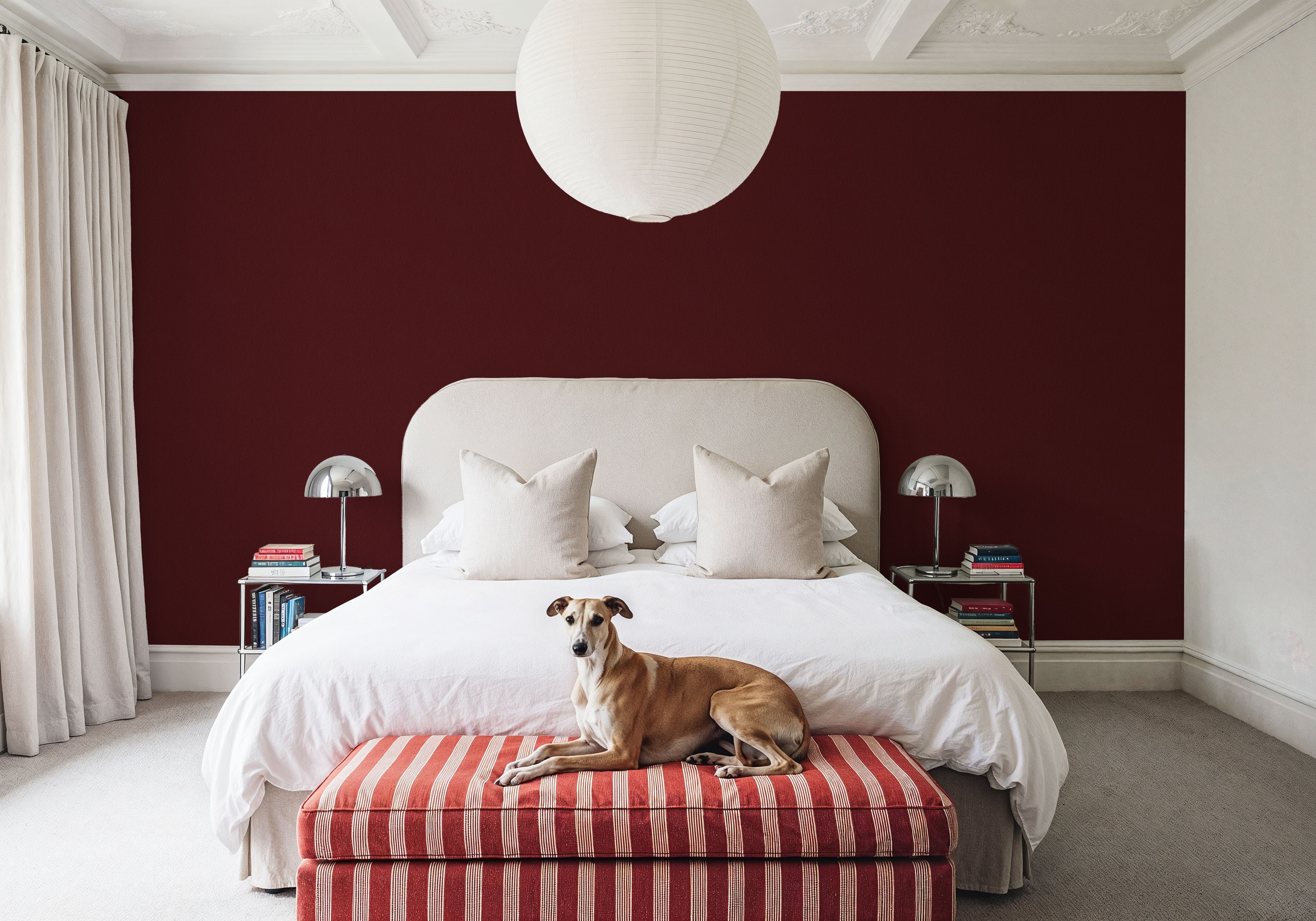 Faux Sand Stucco Finish, Burgundy