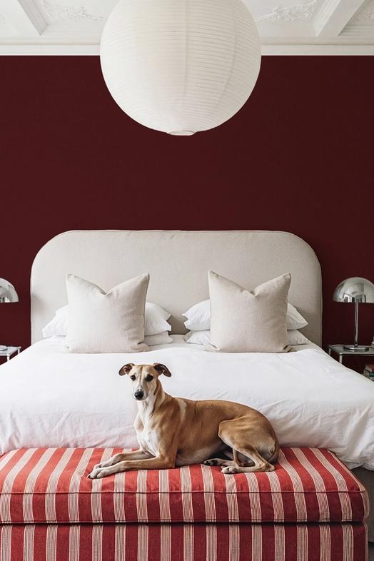 Faux Sand Stucco Finish, Burgundy