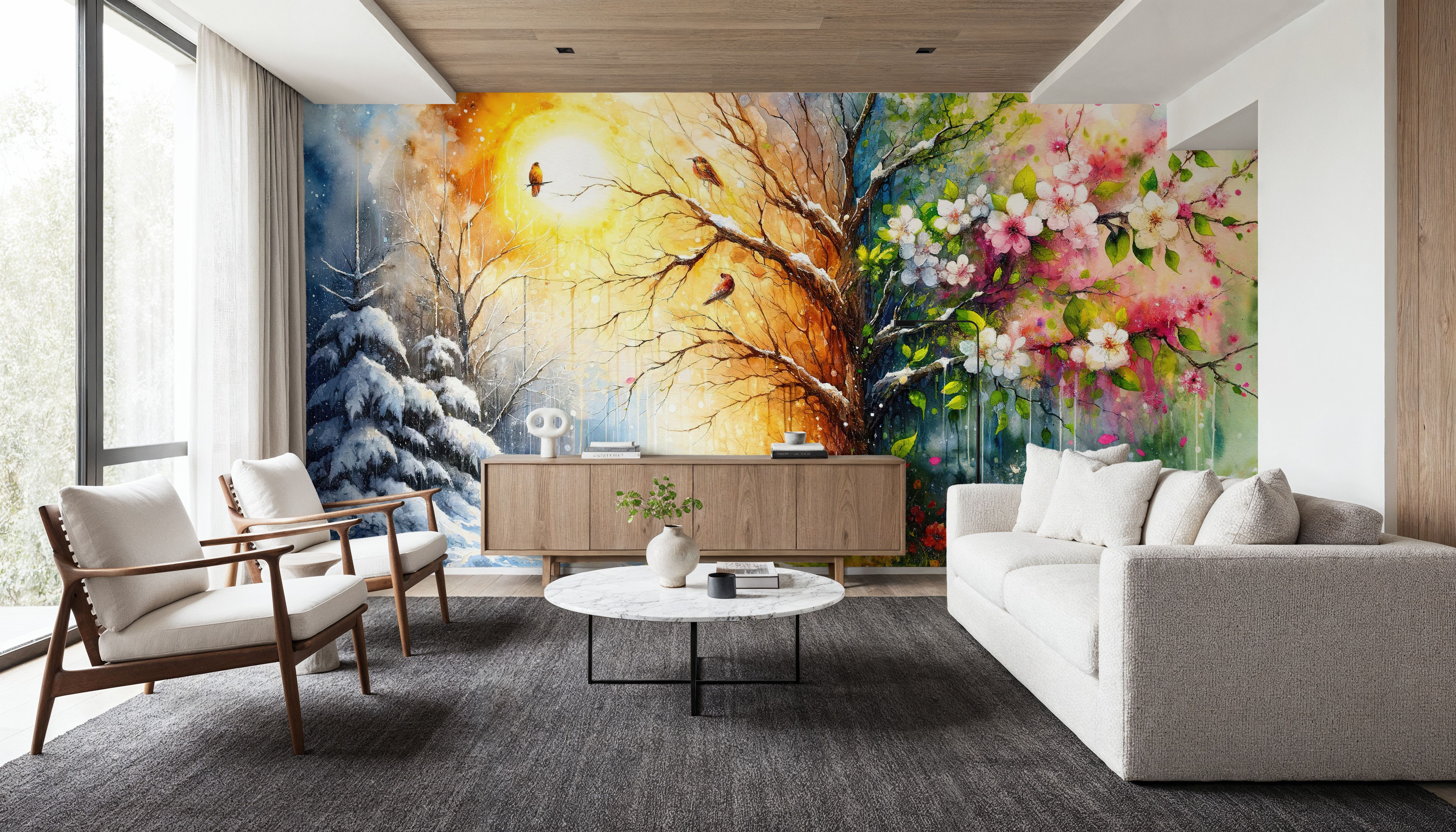 From Winter to Summer in Watercolor