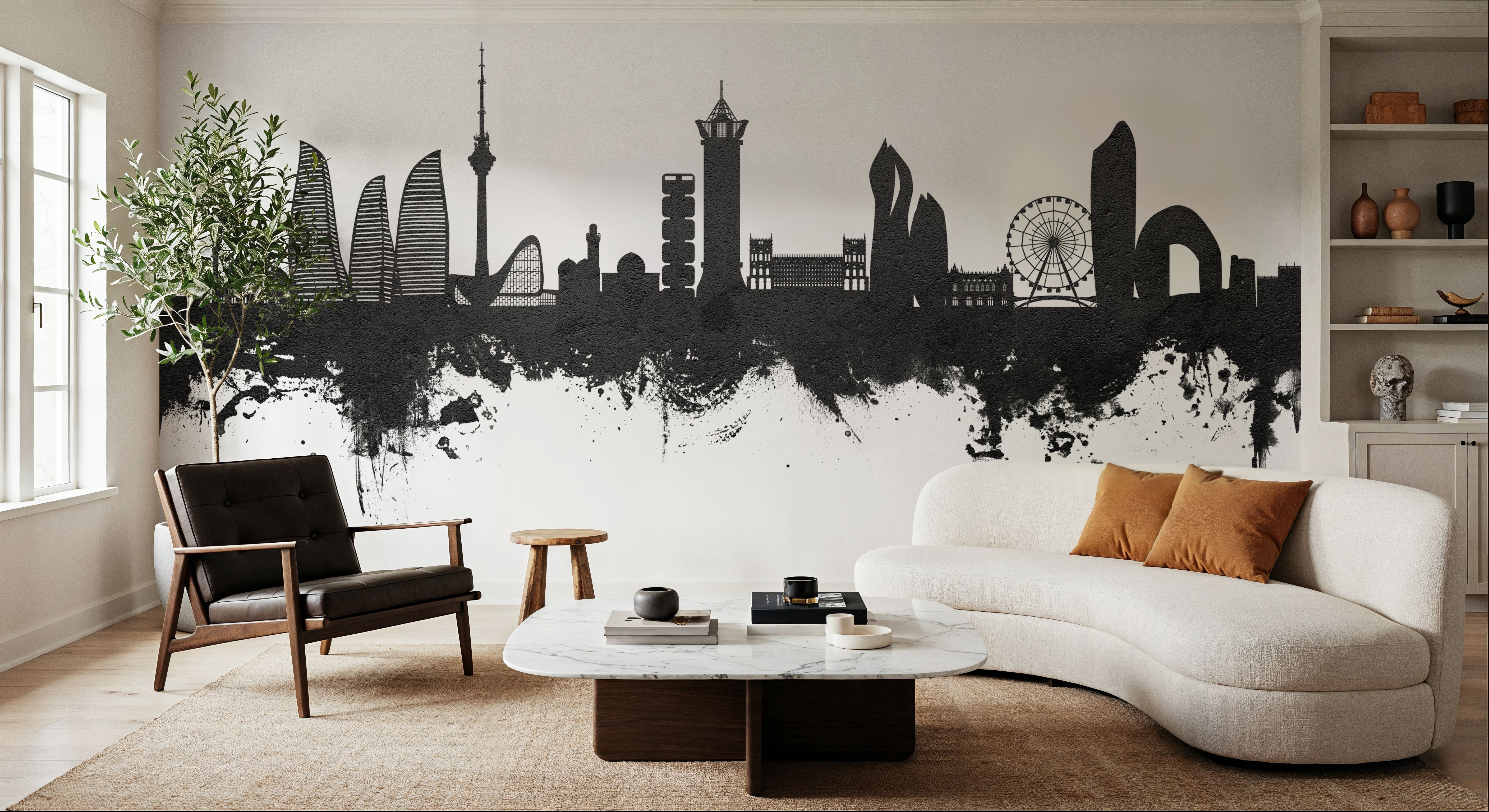 Baku Skyline Black & White