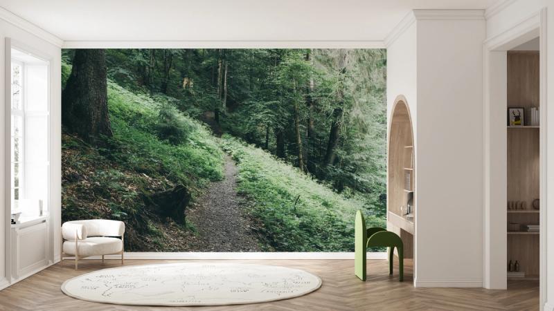 Dark Moody Forest wallpaper mural 100% PVC-free and non-toxic