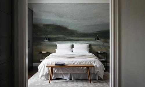 Misty River Valley on Canvas