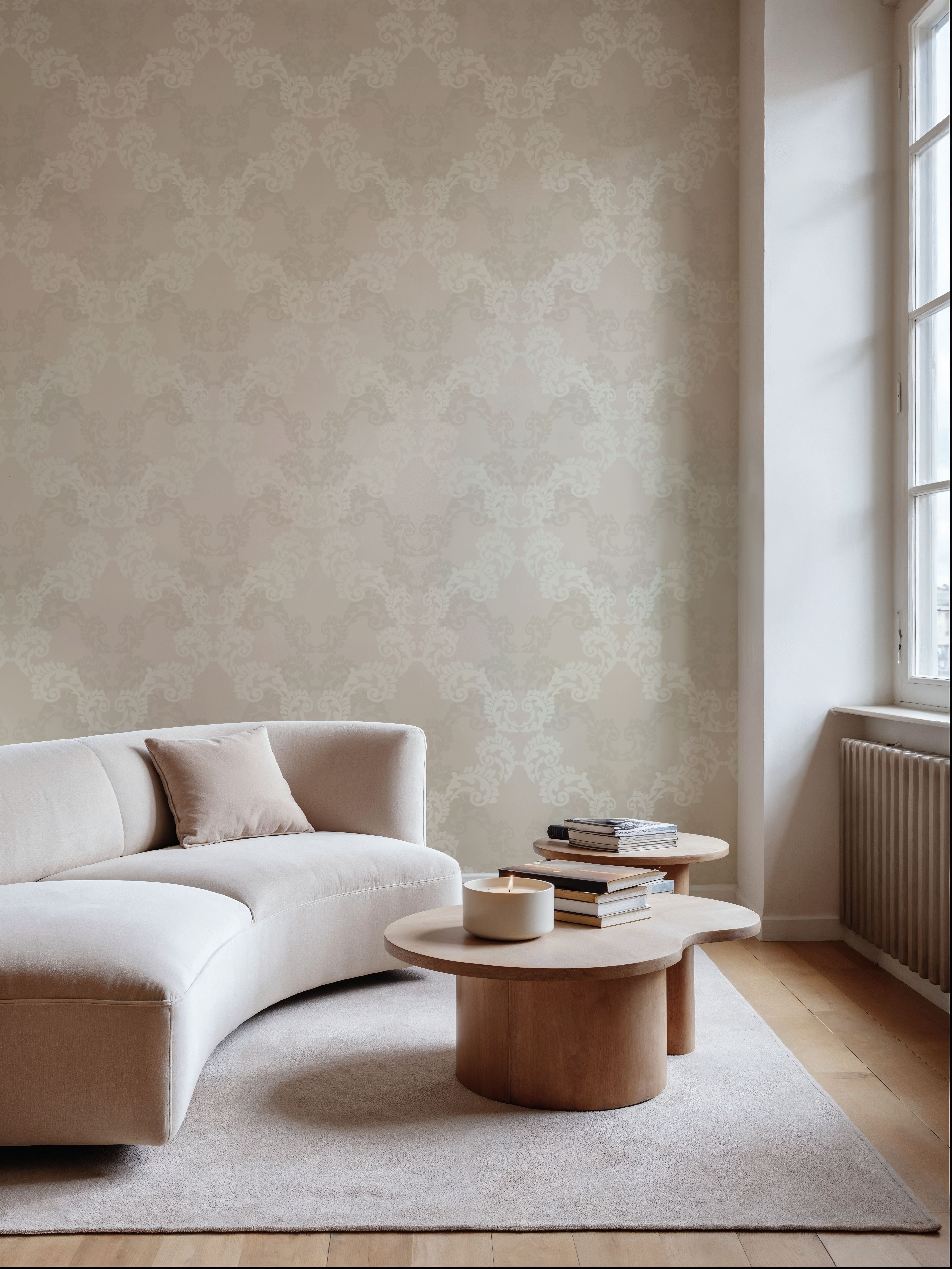 Overlay Damask White