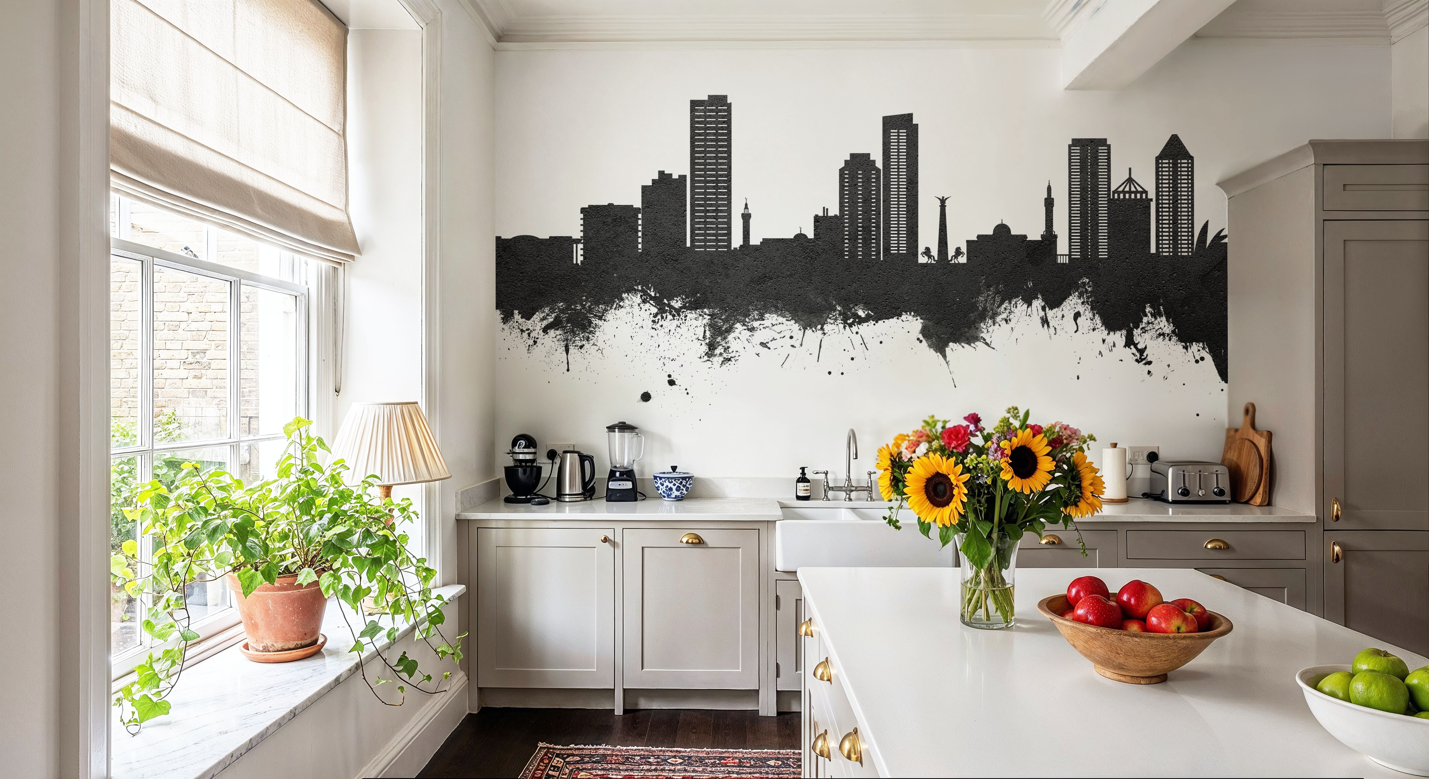 Umm Al Quwain Skyline Black & White