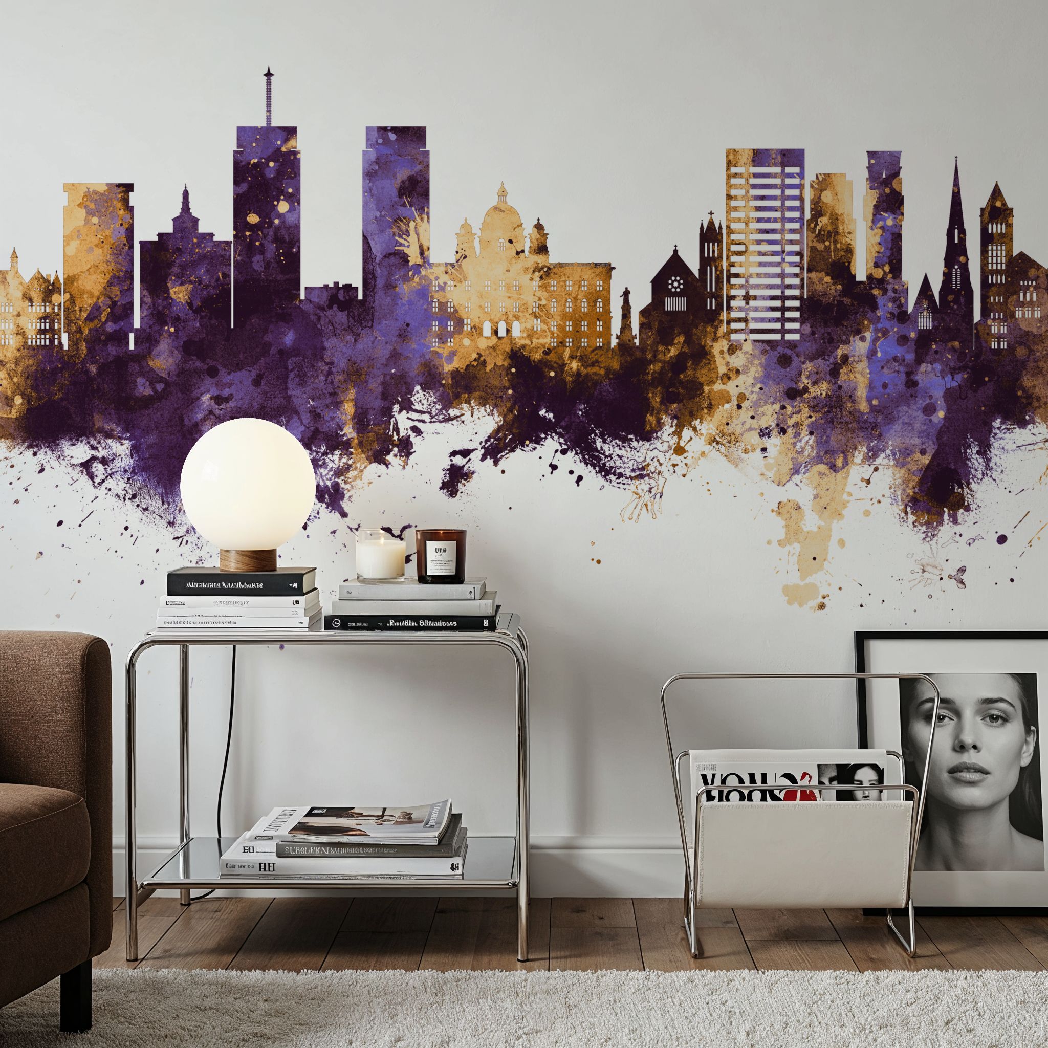 Syracuse New York Skyline Purple & Gold