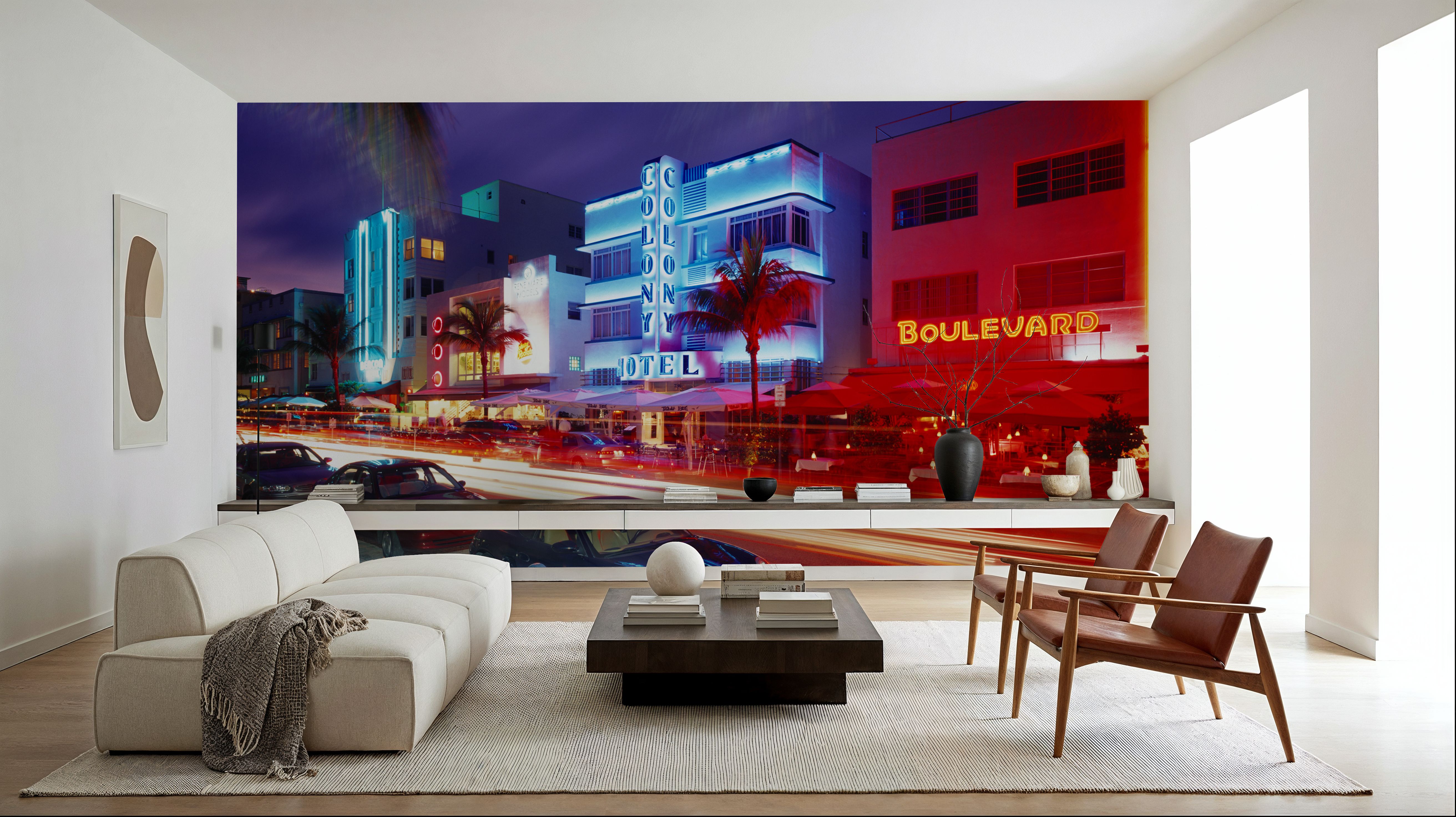 Neon Deco Boulevard, Wallpaper