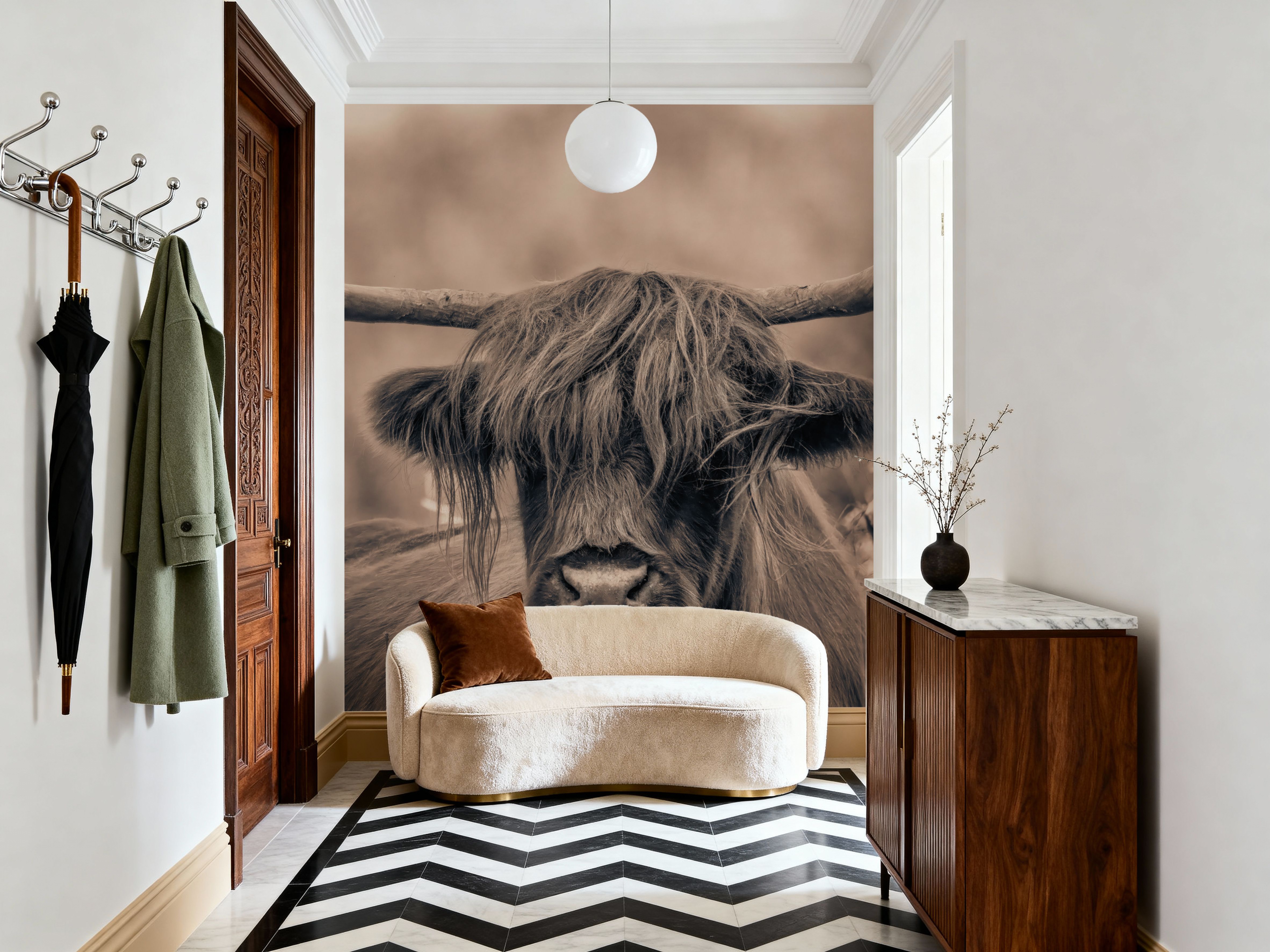 Highland Meadow Portrait Sepia