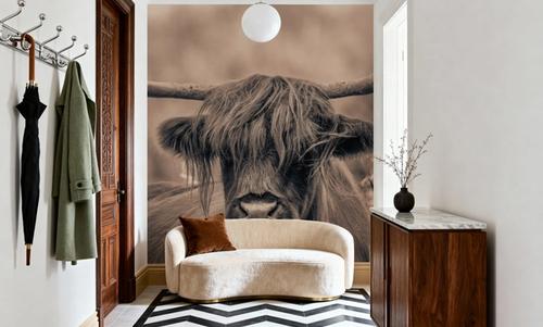 Highland Meadow Portrait Sepia