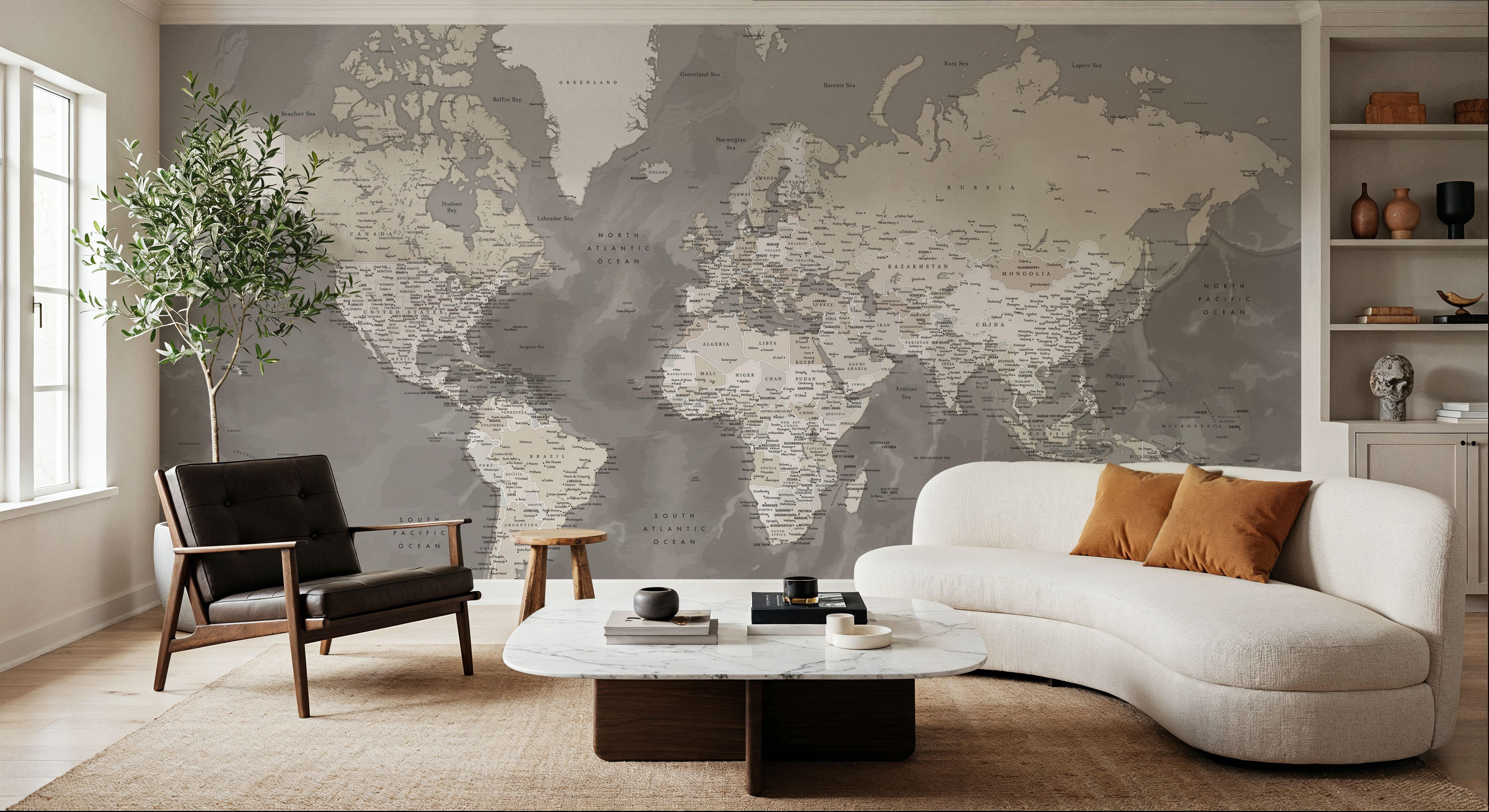 World Map Cities - Davey
