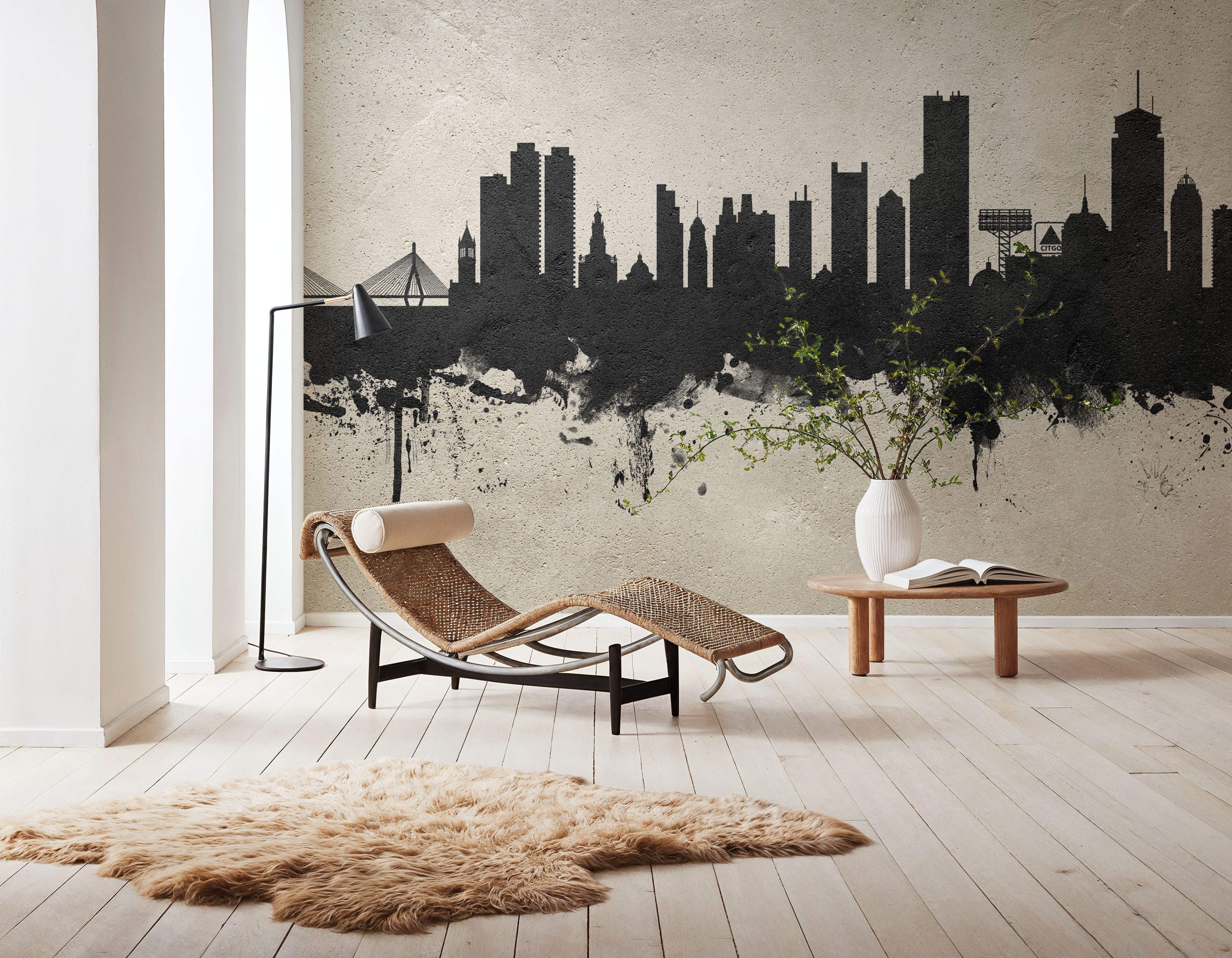 Boston Massachusettes Skyline Concrete