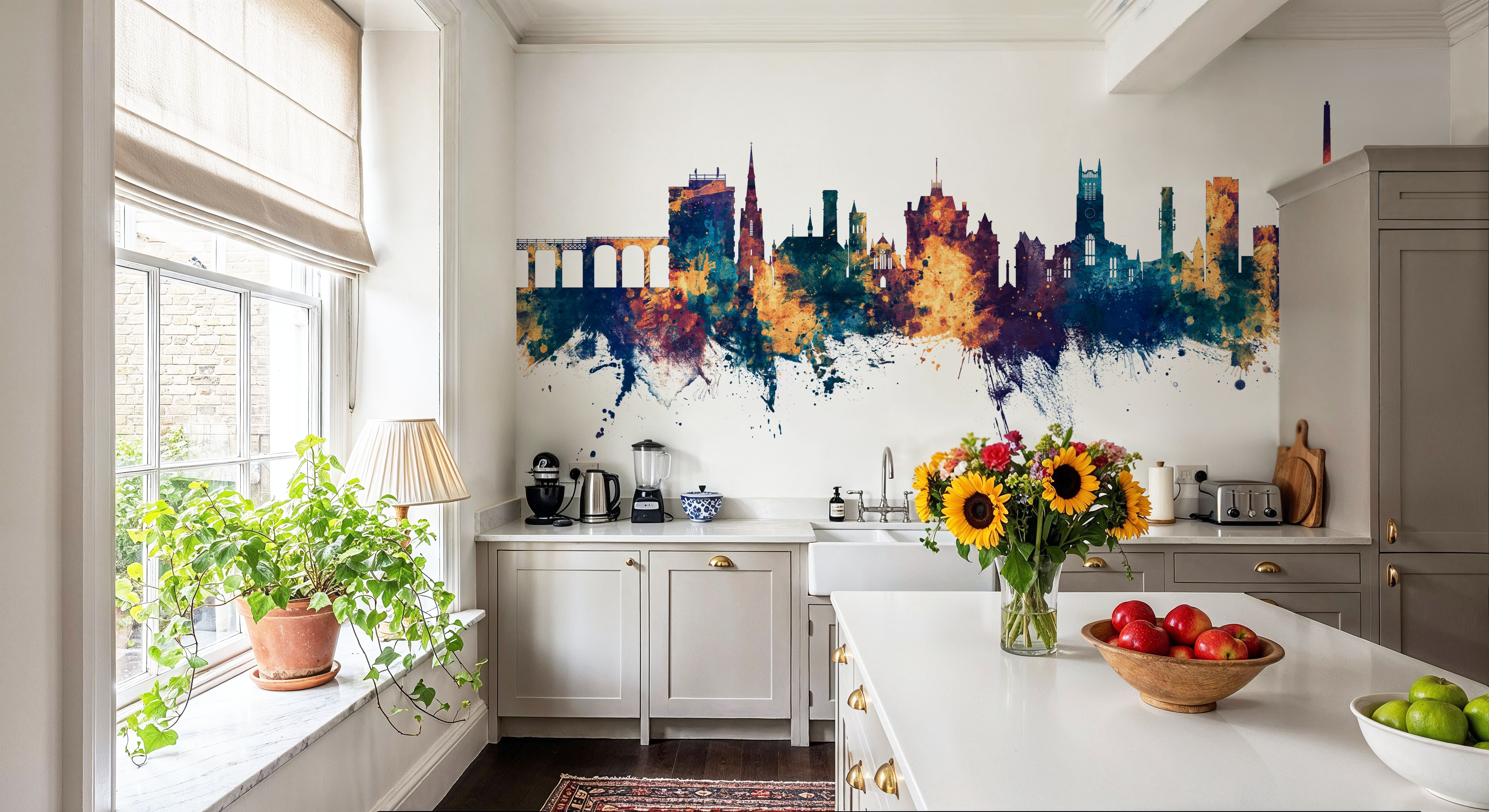 Huddersfield England Skyline Blue & Bronze