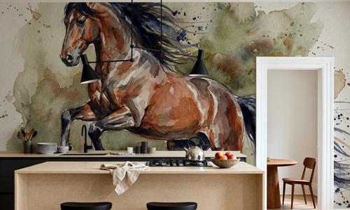 Powerful Horse - Watercolor Spirit Animals Series