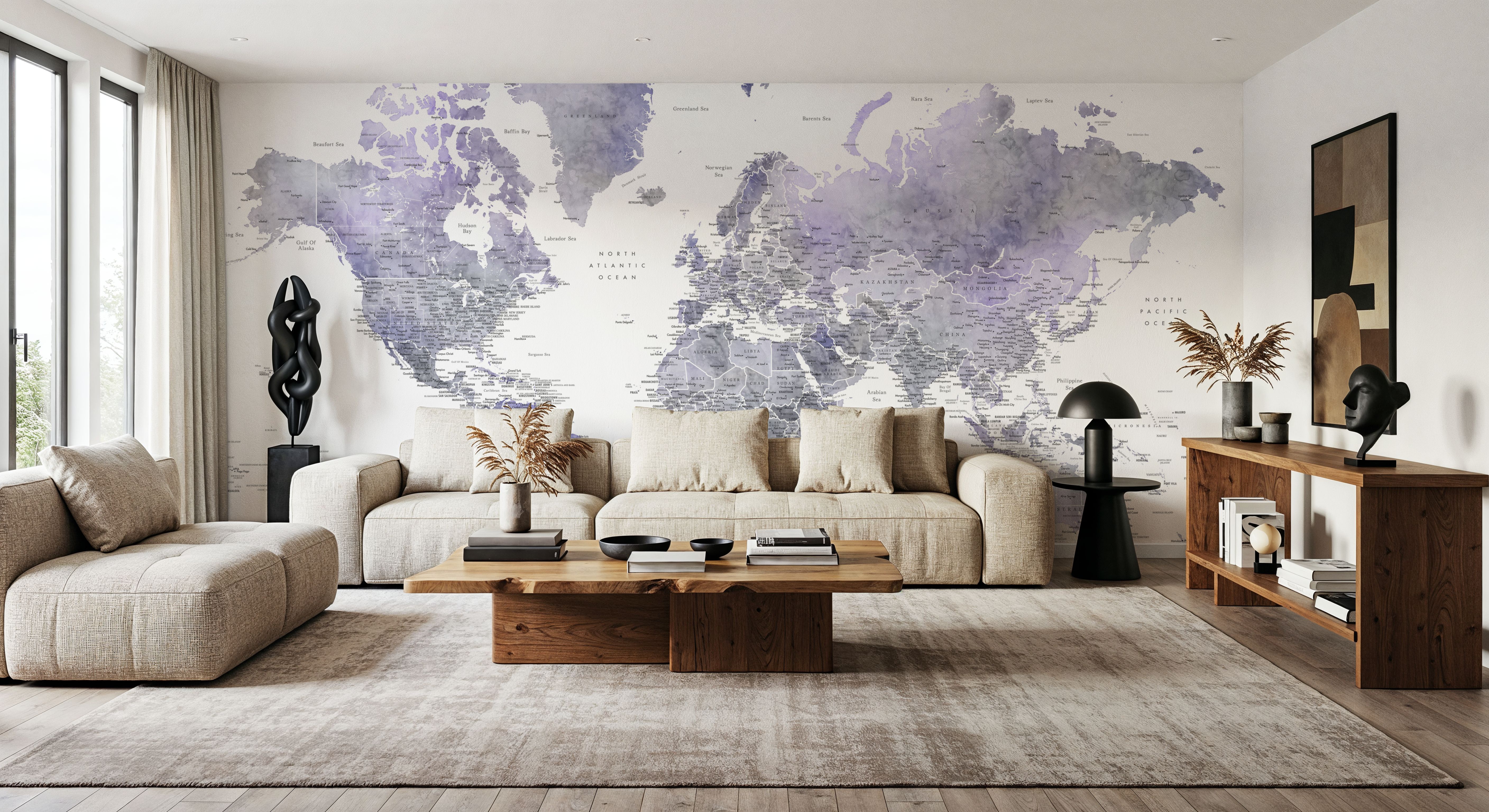 World Map Cities - Lilas