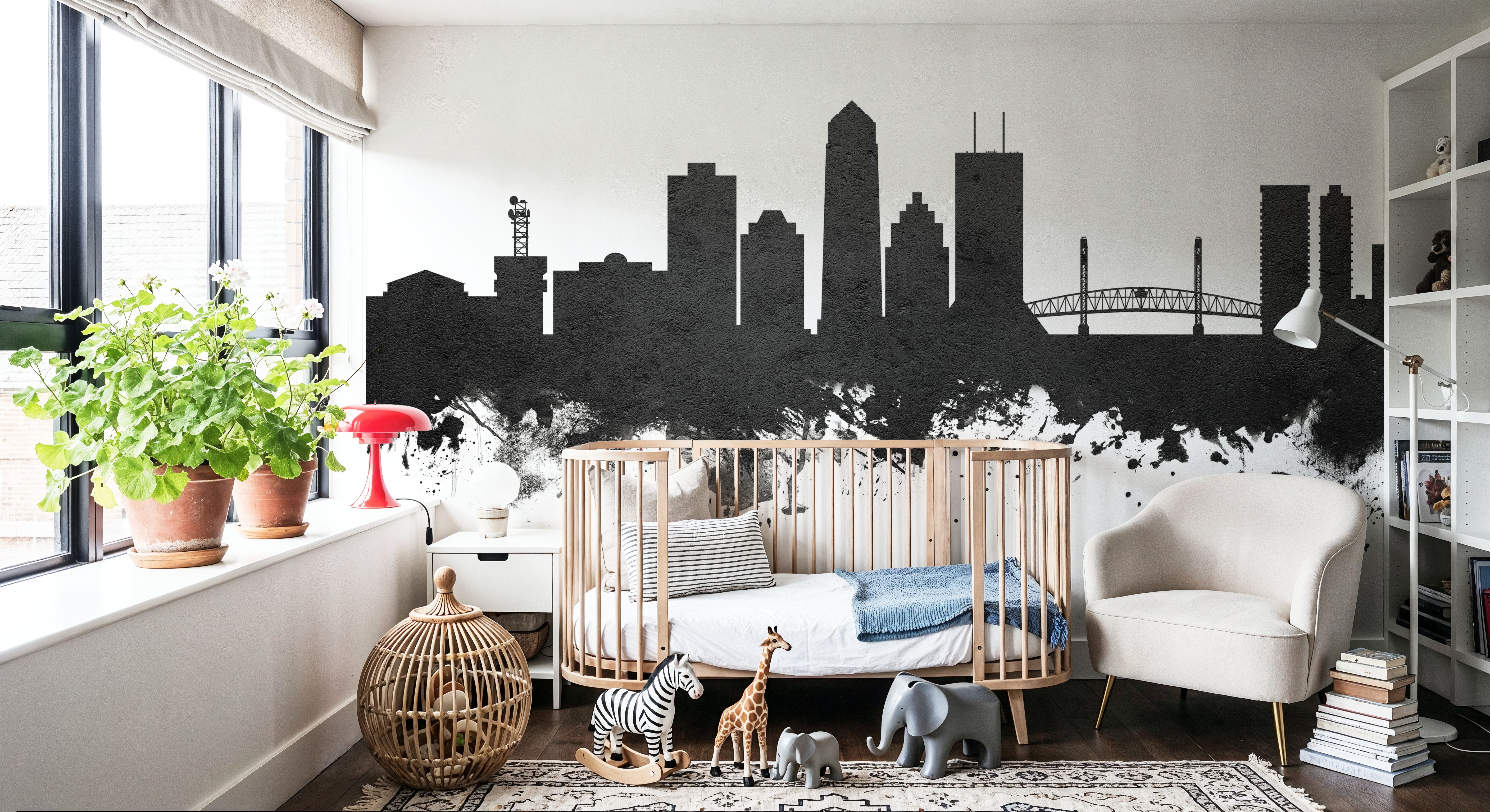 Jacksonville Florida Skyline Black & White