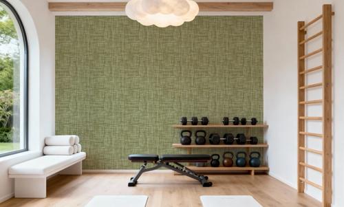 Mottled Linen Effect, Olive Green