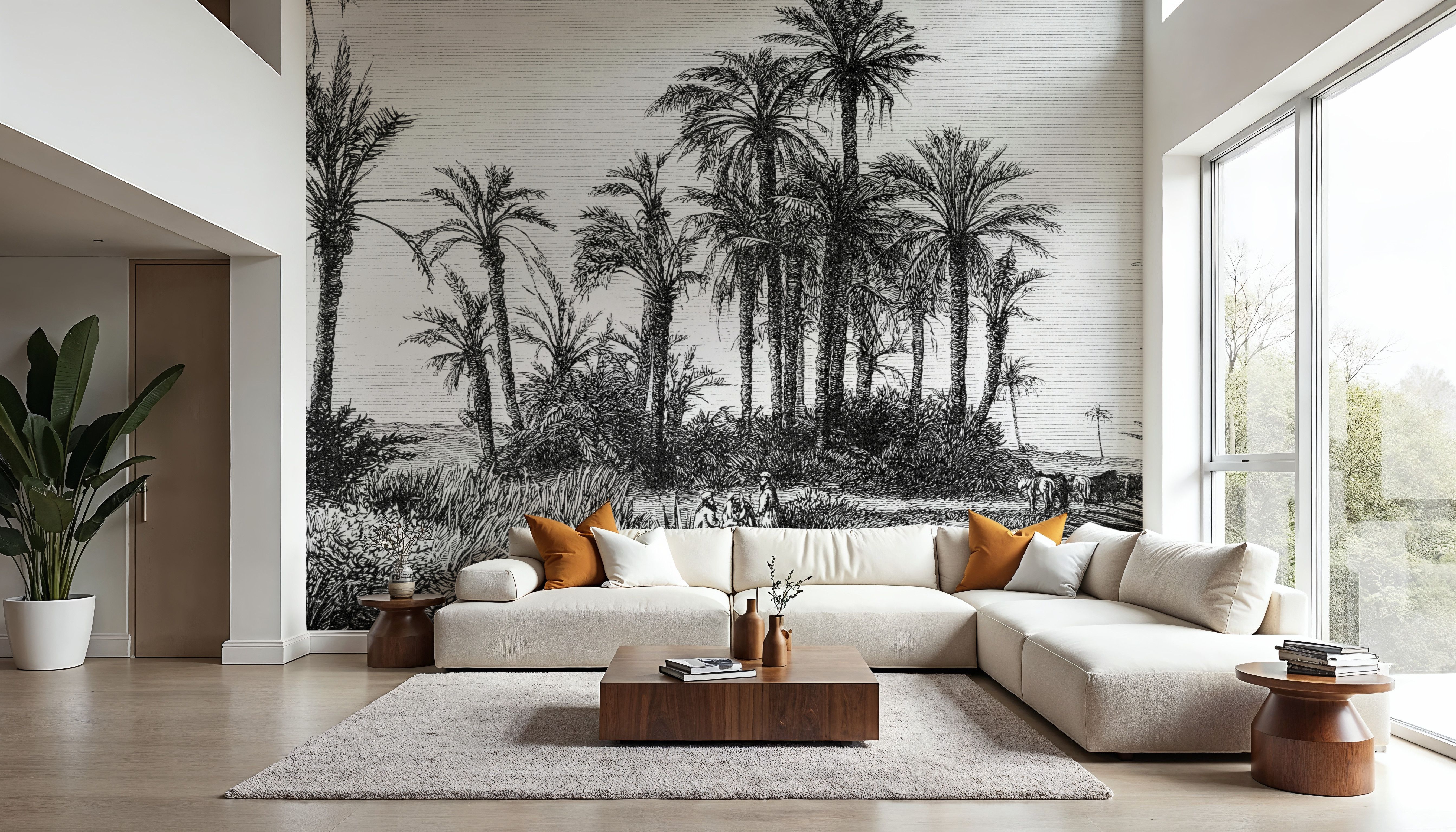 Les Palmiers, Wallpaper