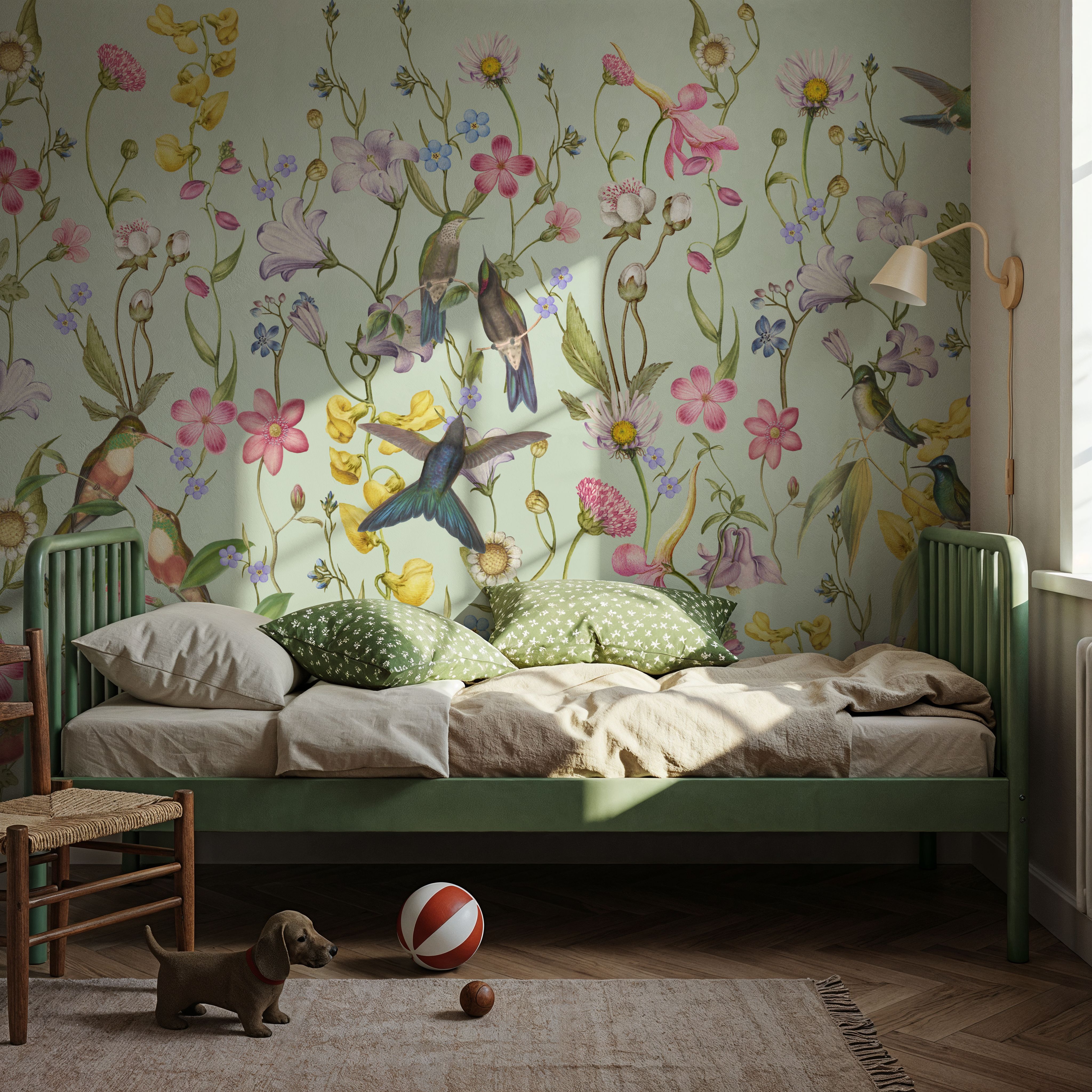 Bird Garden Spring Green