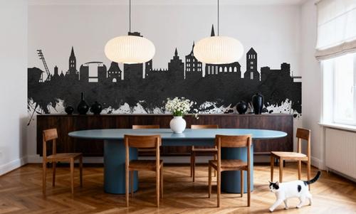 Rostock Germnay Skyline Black & White