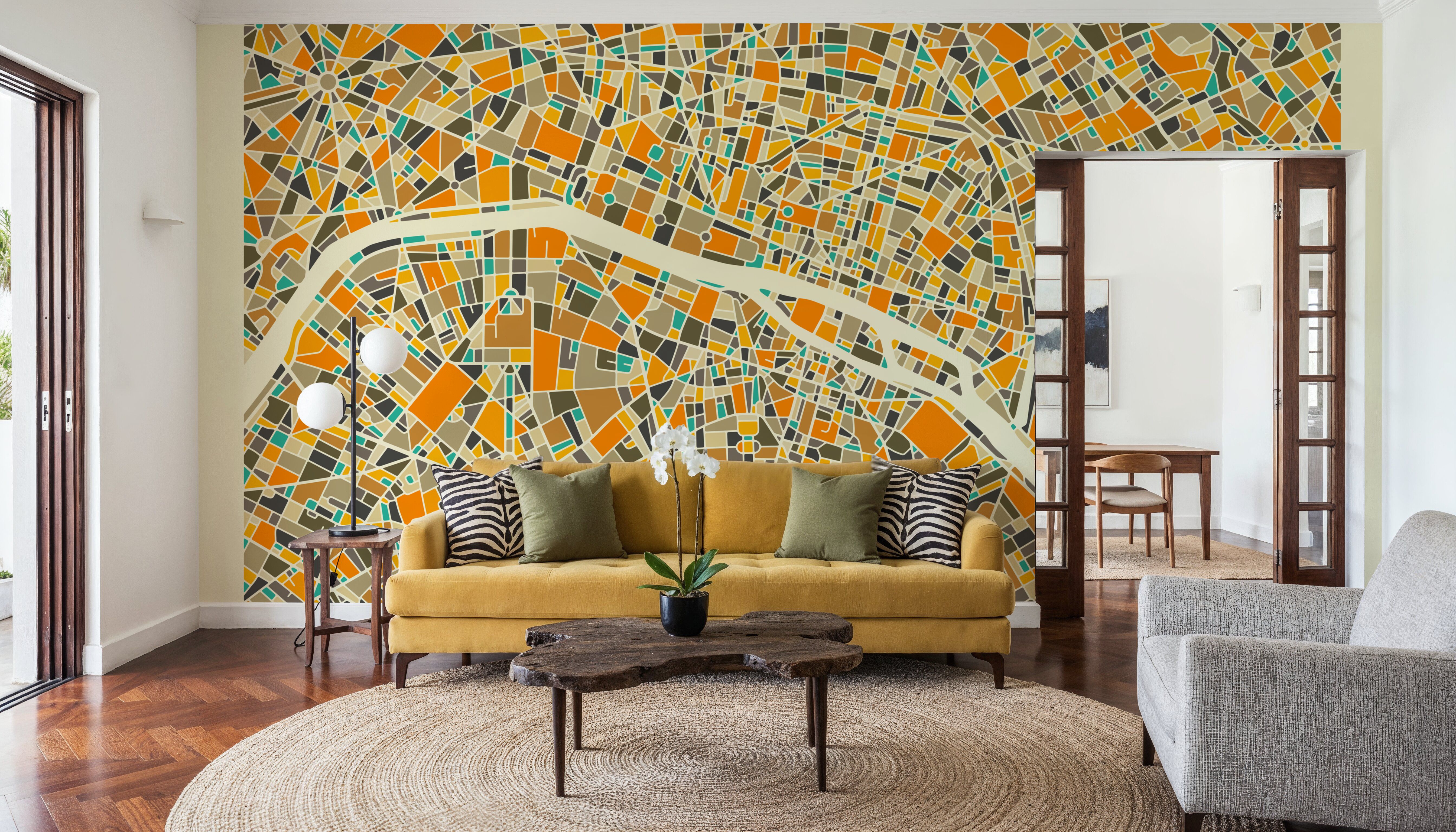 Modern Paris, Papier peint