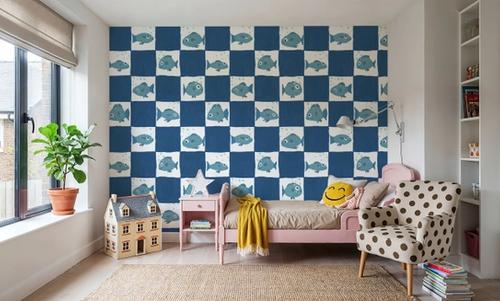 Fish Checkers, Blue