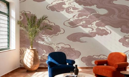 Ukiyo-e Clouds, Dusty Rose
