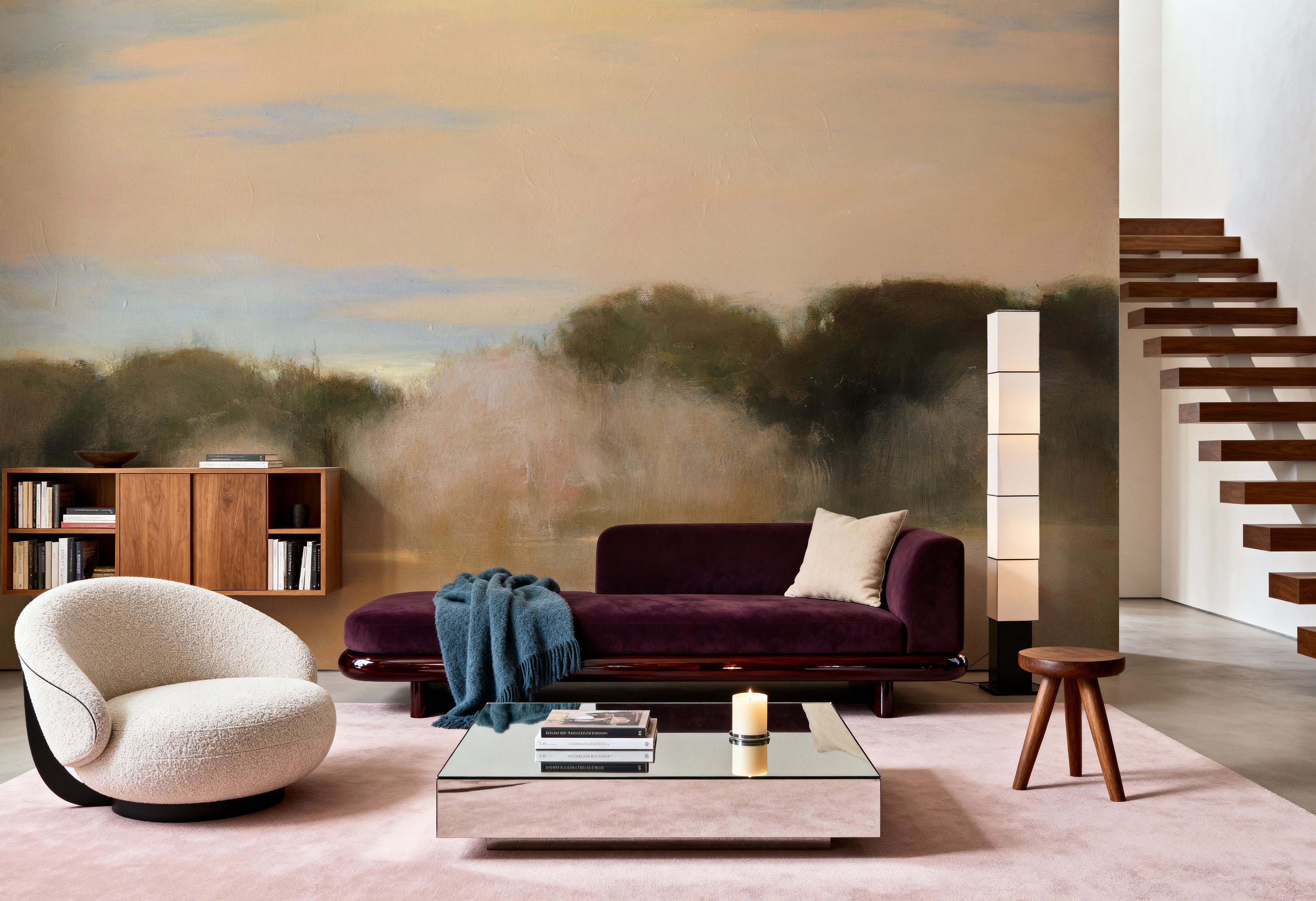 Sienna Fields I Moon Sq, Wallpaper