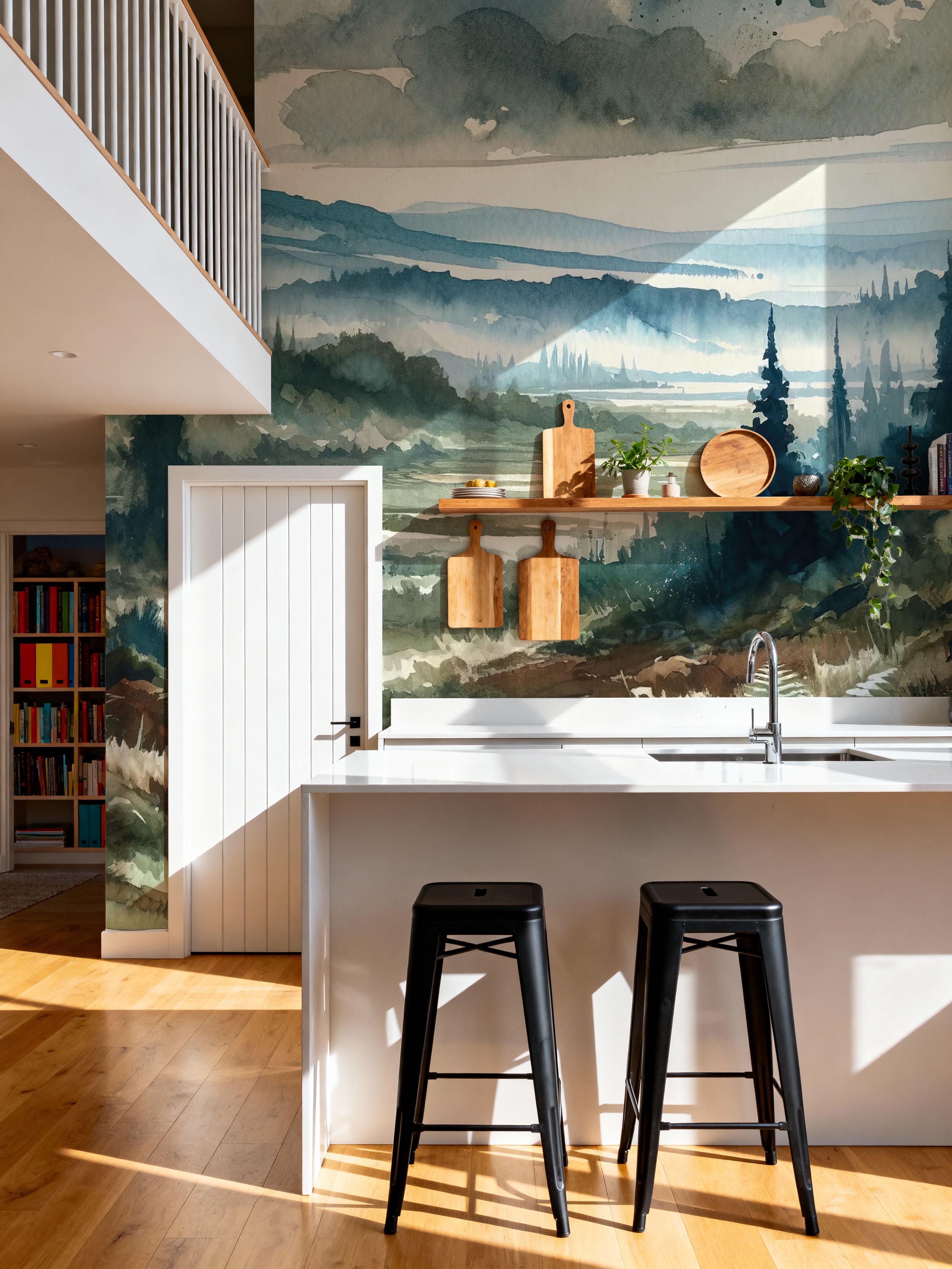 Misty Mountain Valley Landscape