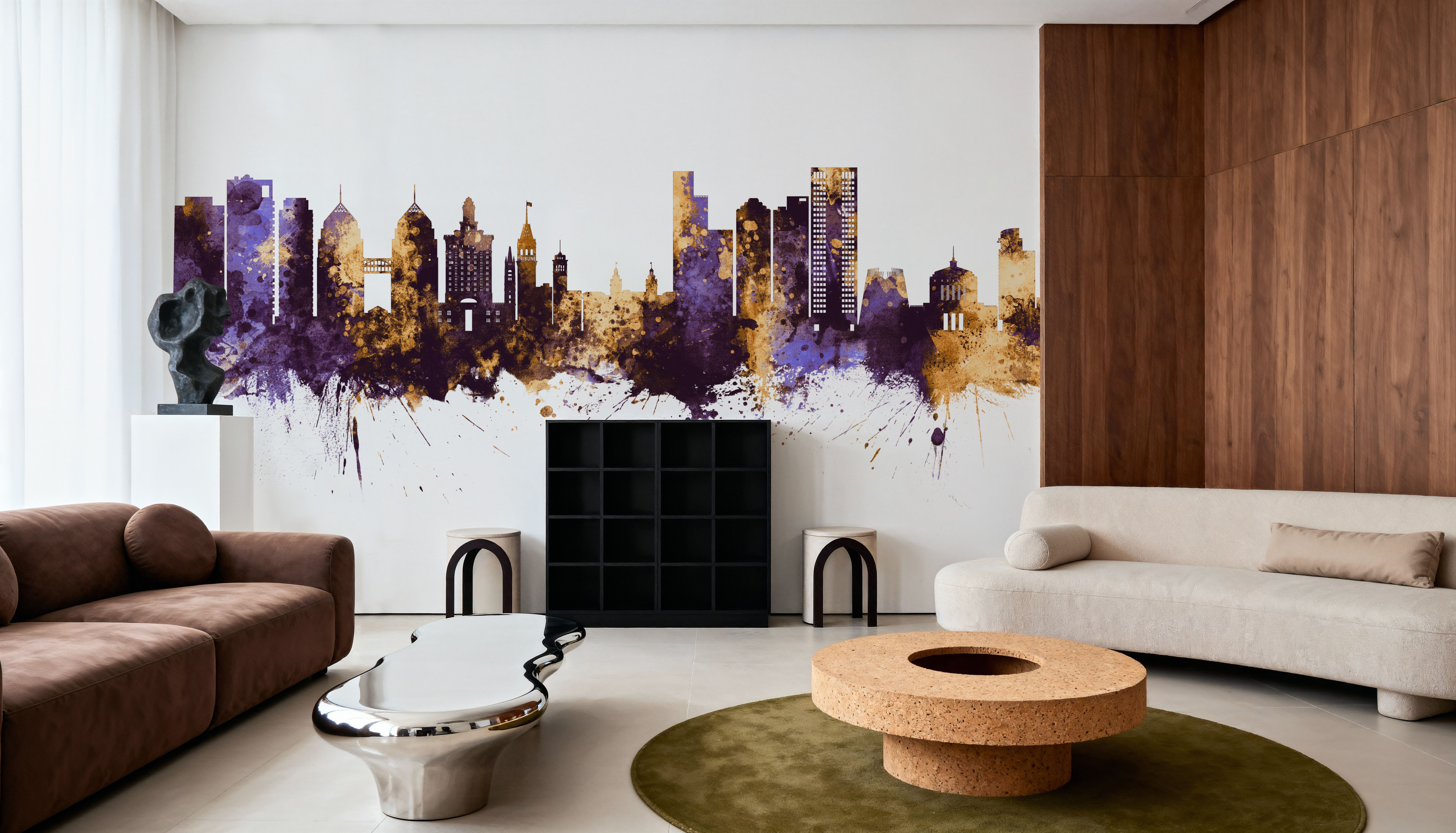 Oakland California Skyline Purple & Gold