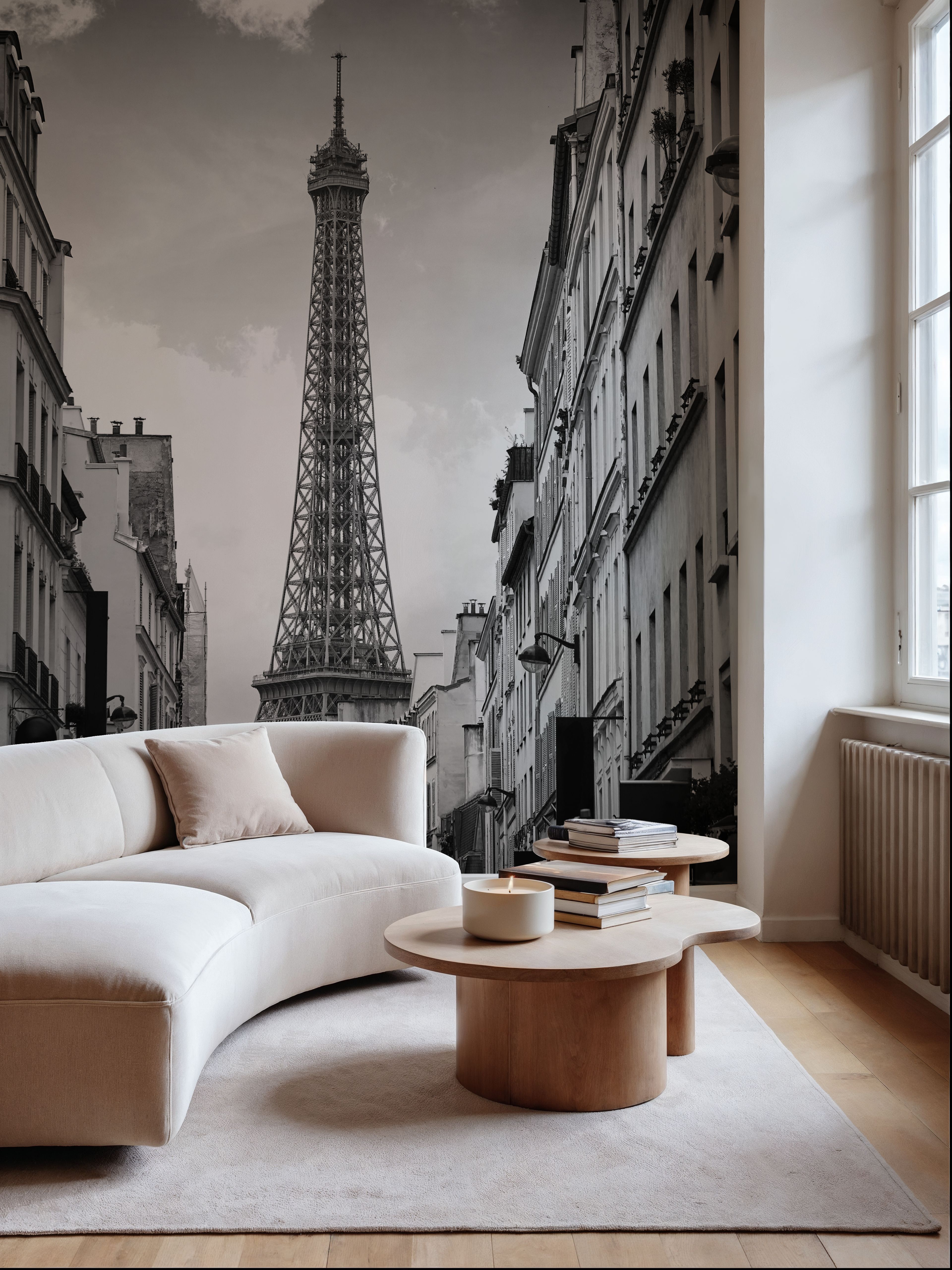 Eiffel Tower in Paris, Black & White