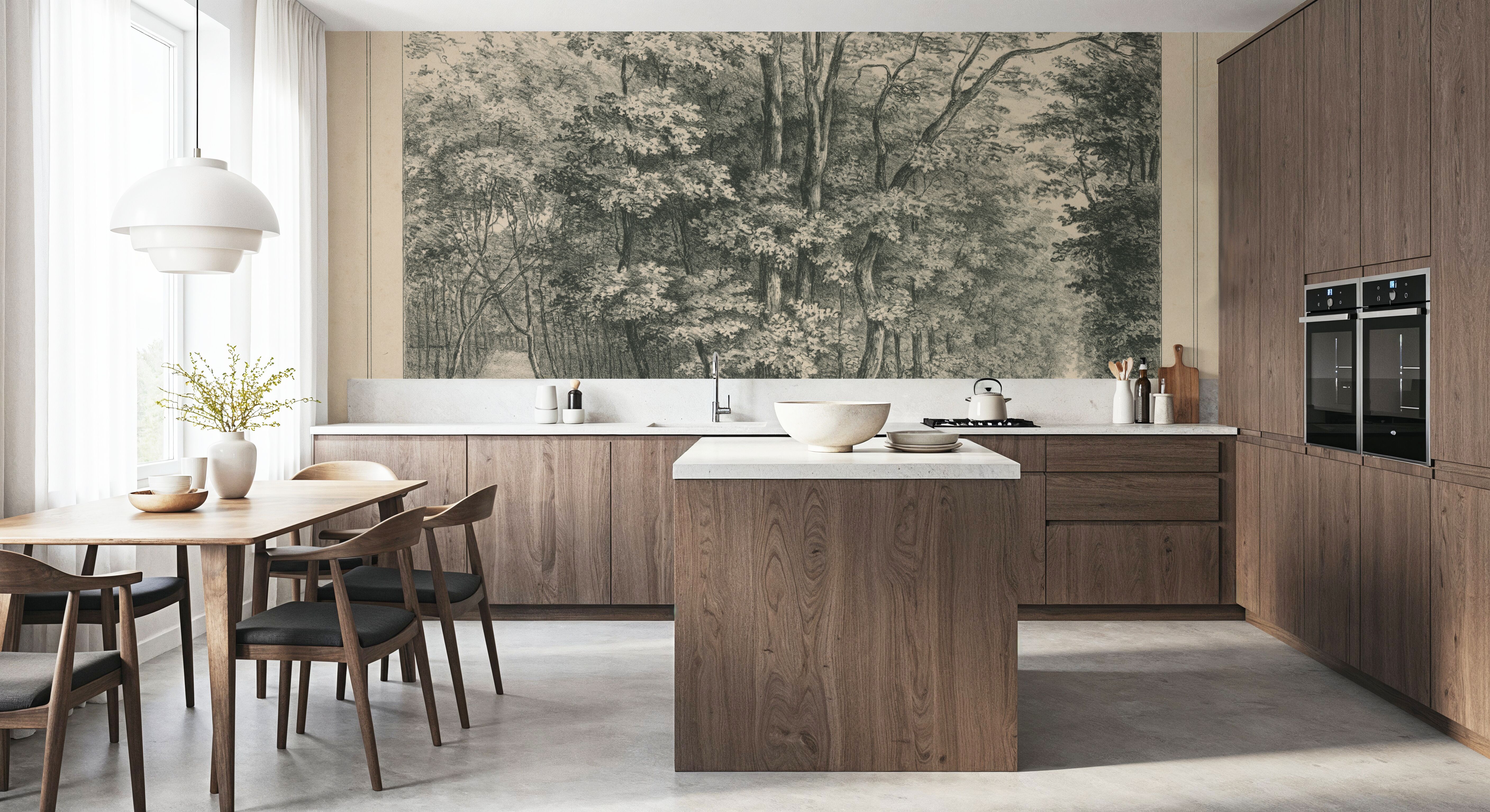 Grand Allée Etching - Framed