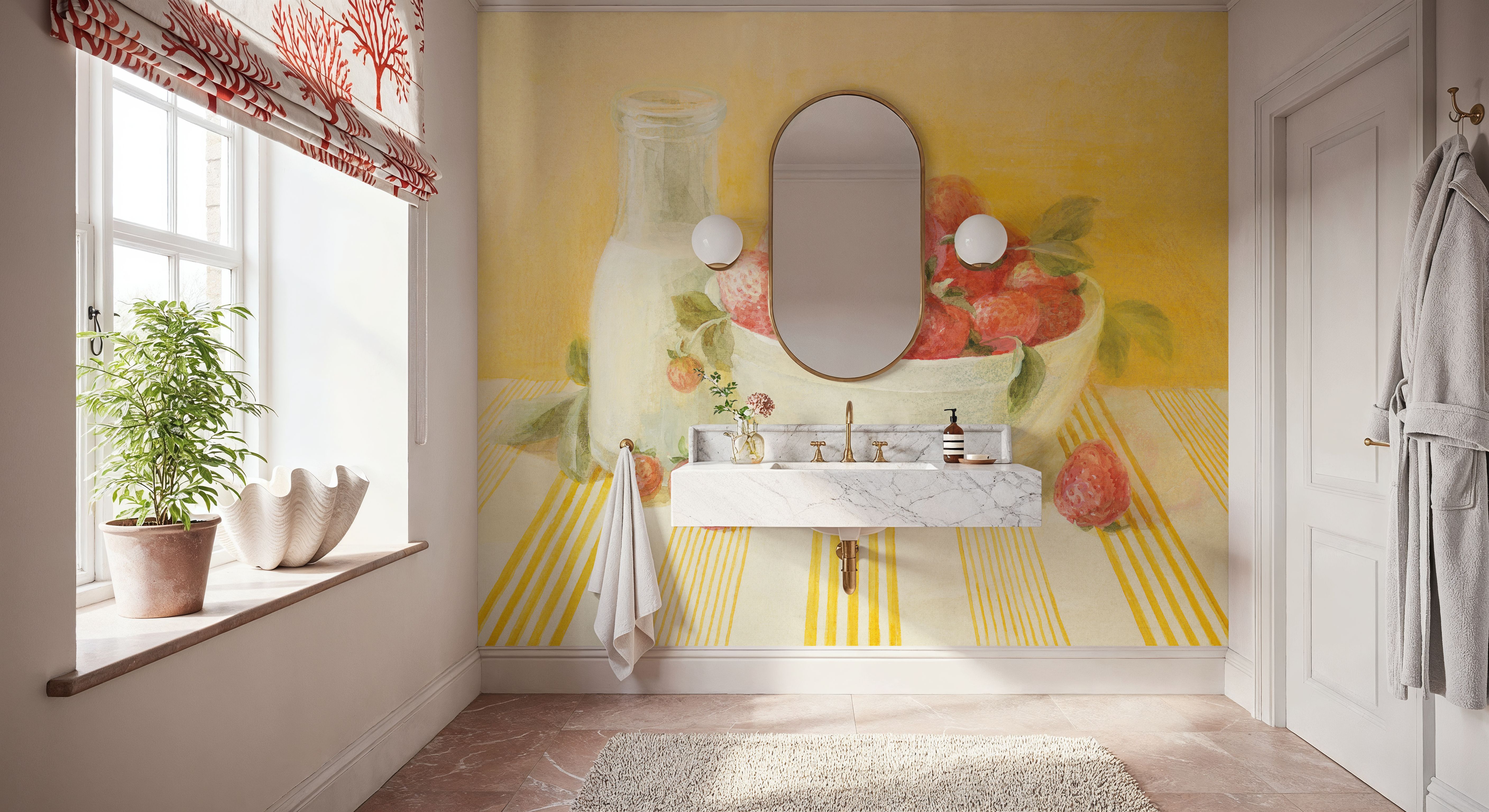 Strawberries and Cream, Wallpaper