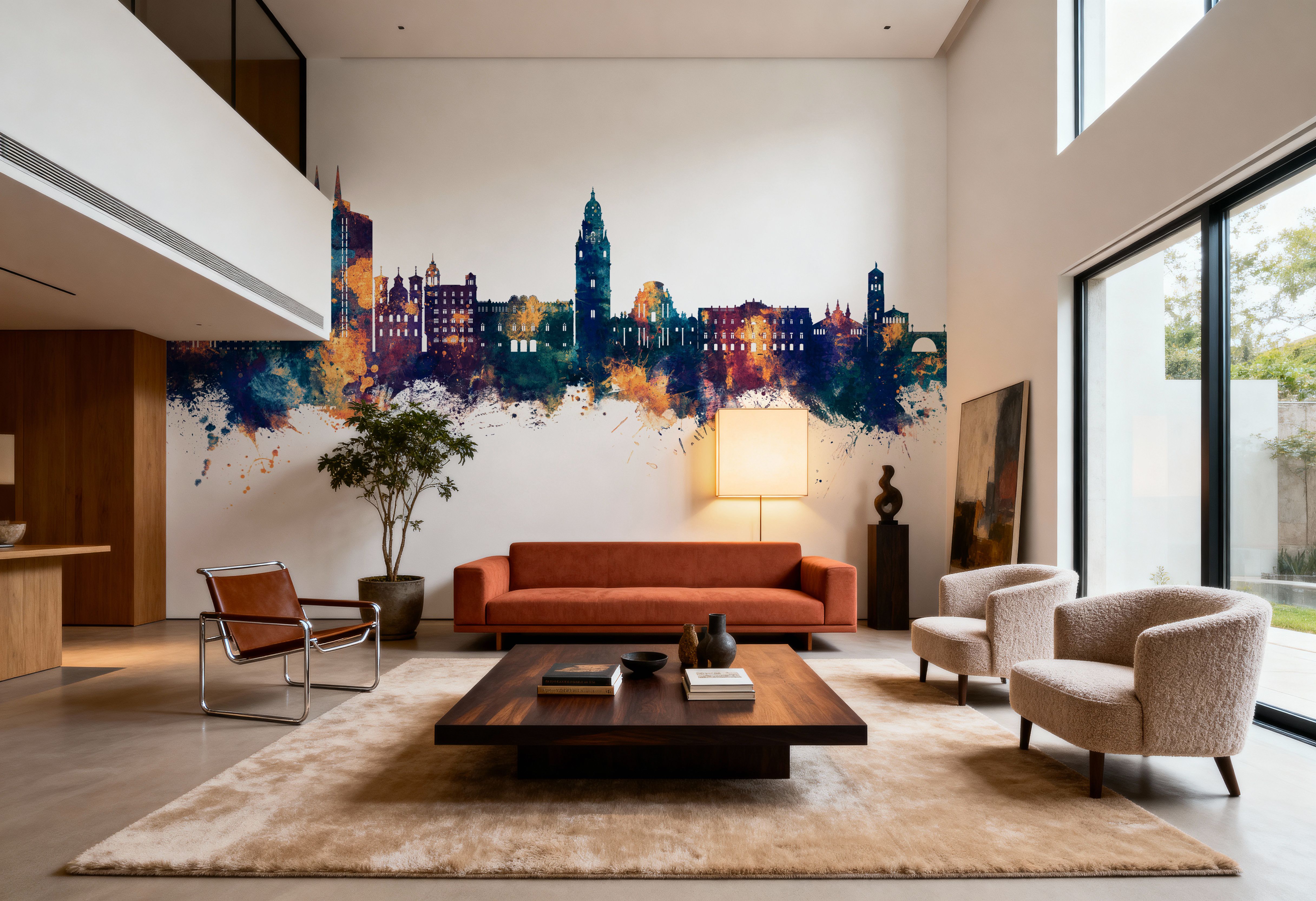 Murcia Spain Skyline Blue & Bronze