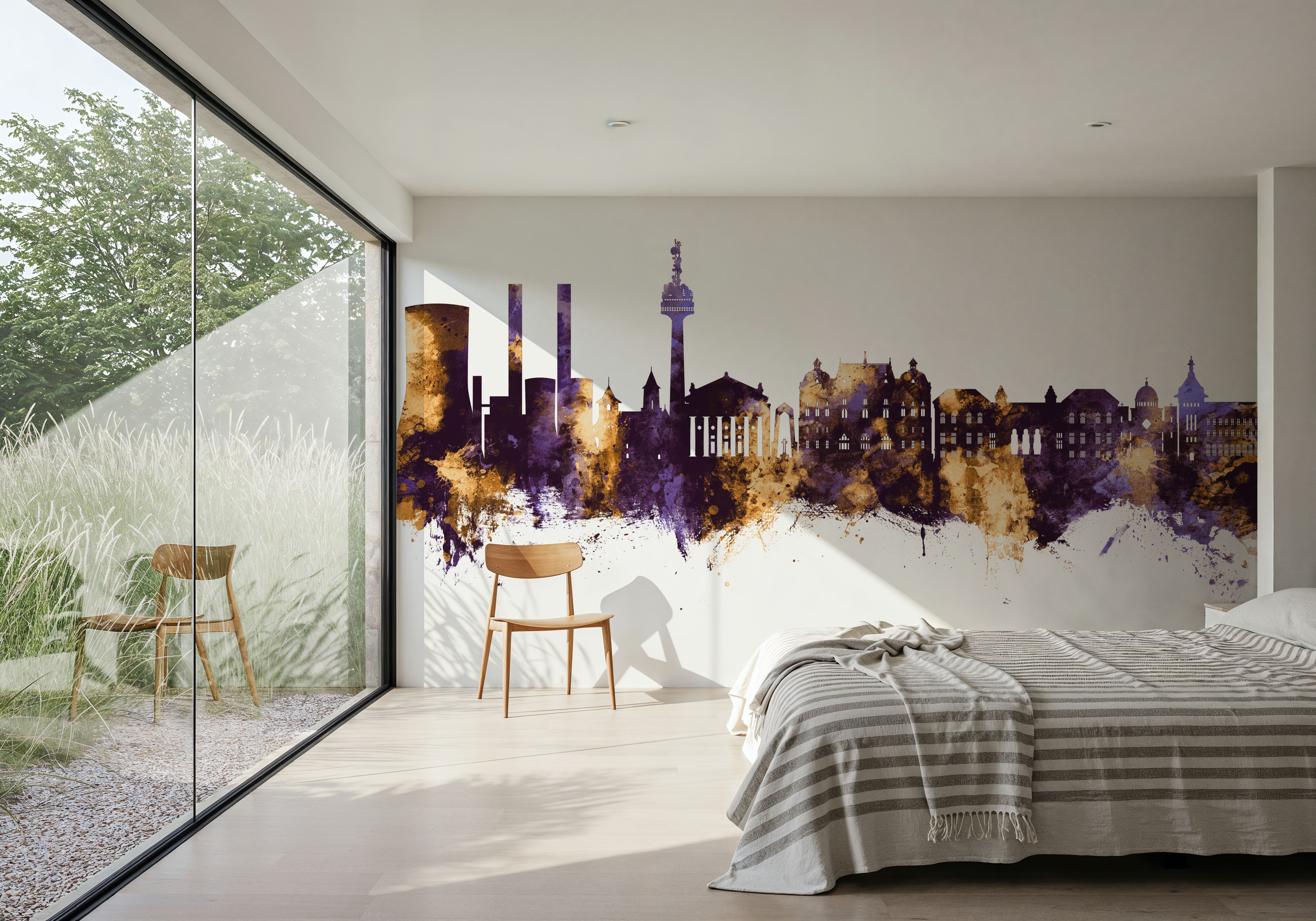 Galaţi Romania Skyline Purple & Gold