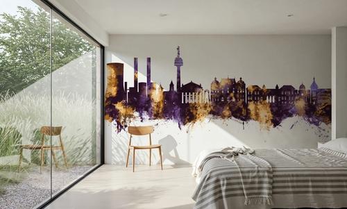 Galaţi Romania Skyline Purple & Gold