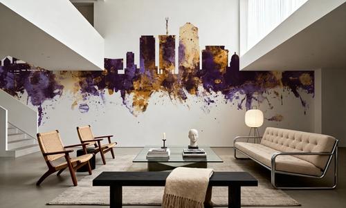 Tucson Arizona Skyline Purple & Gold