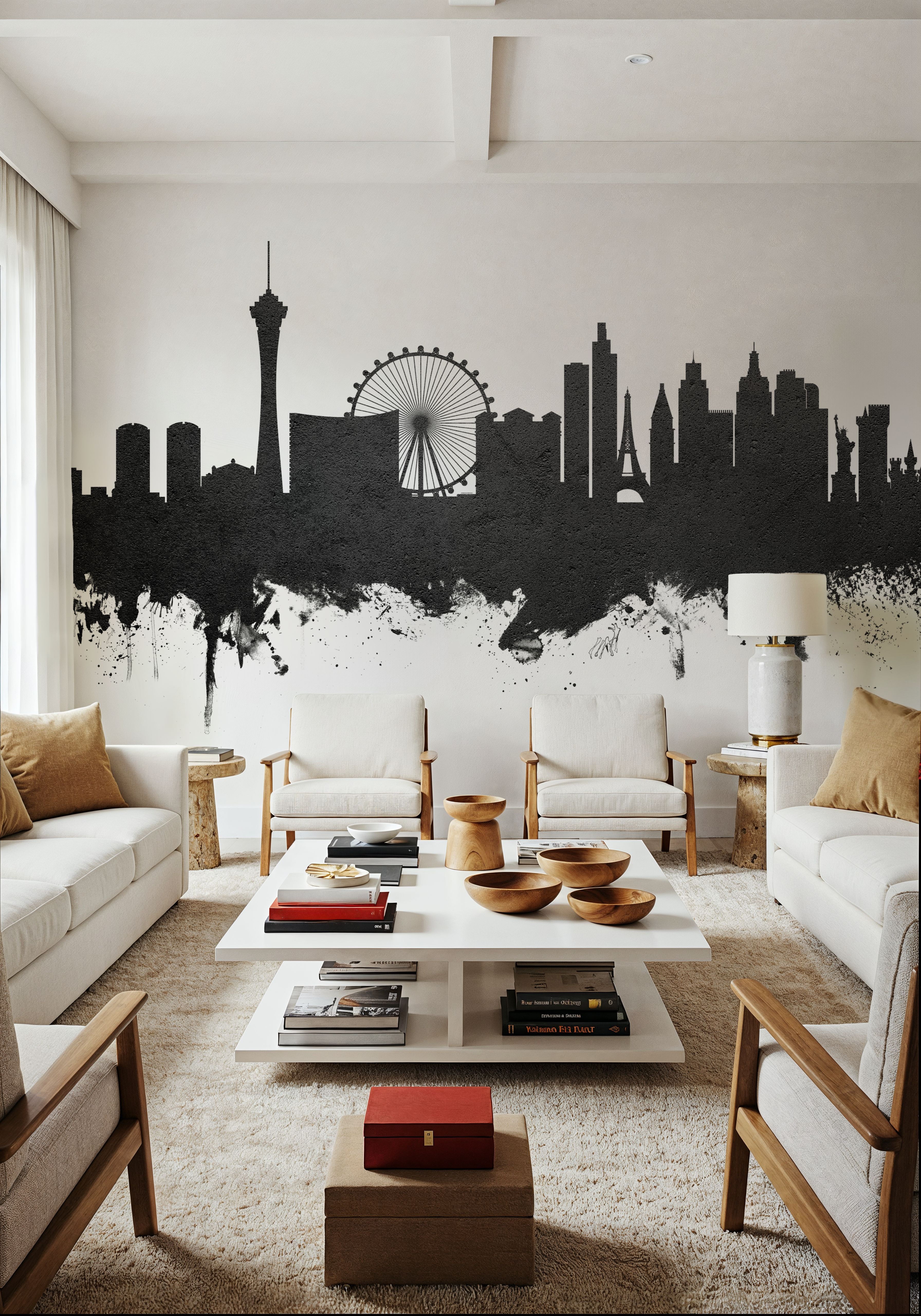 Las Vegas Nevada Skyline Black & White