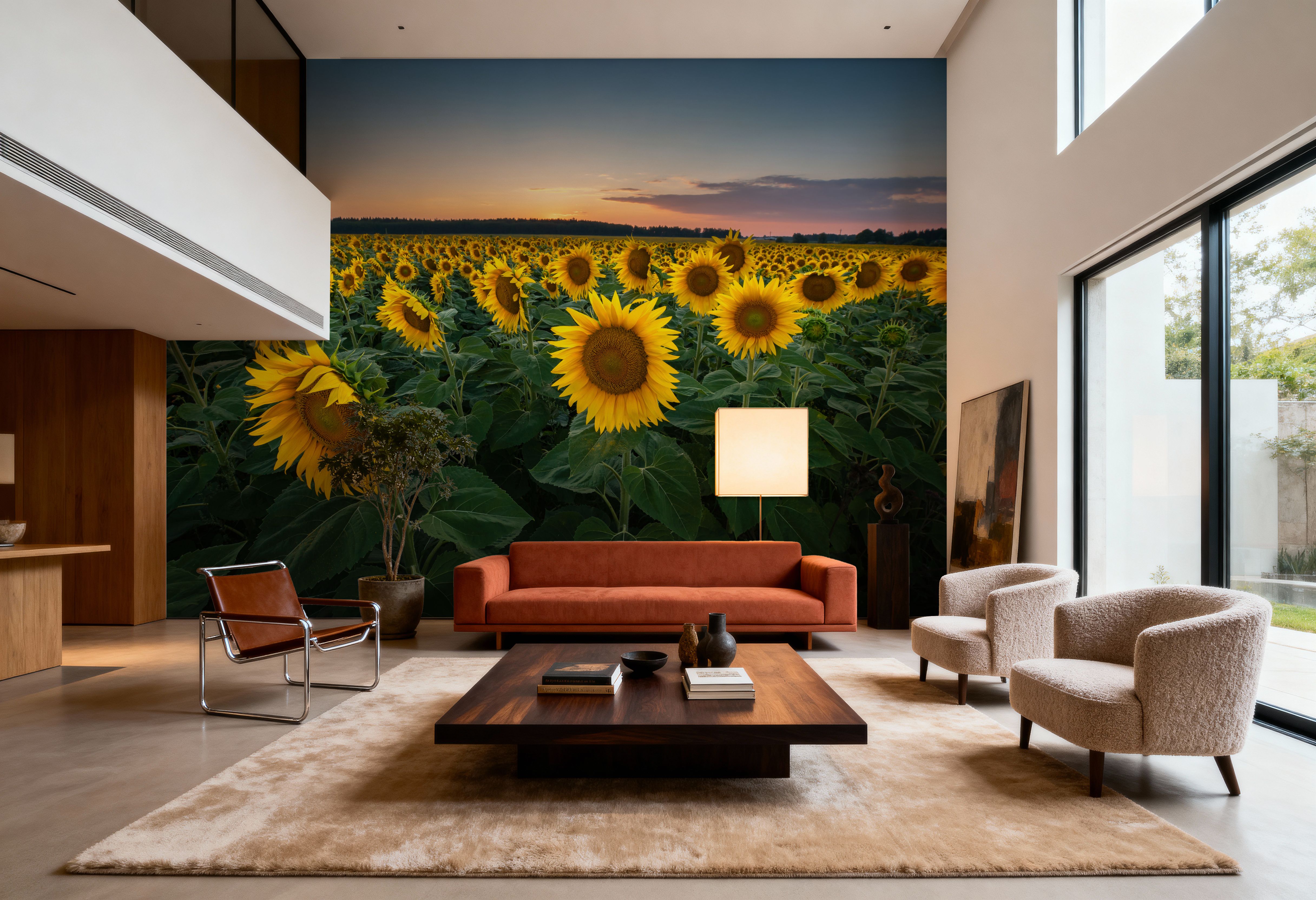 Proud Sunflower Field, Behang