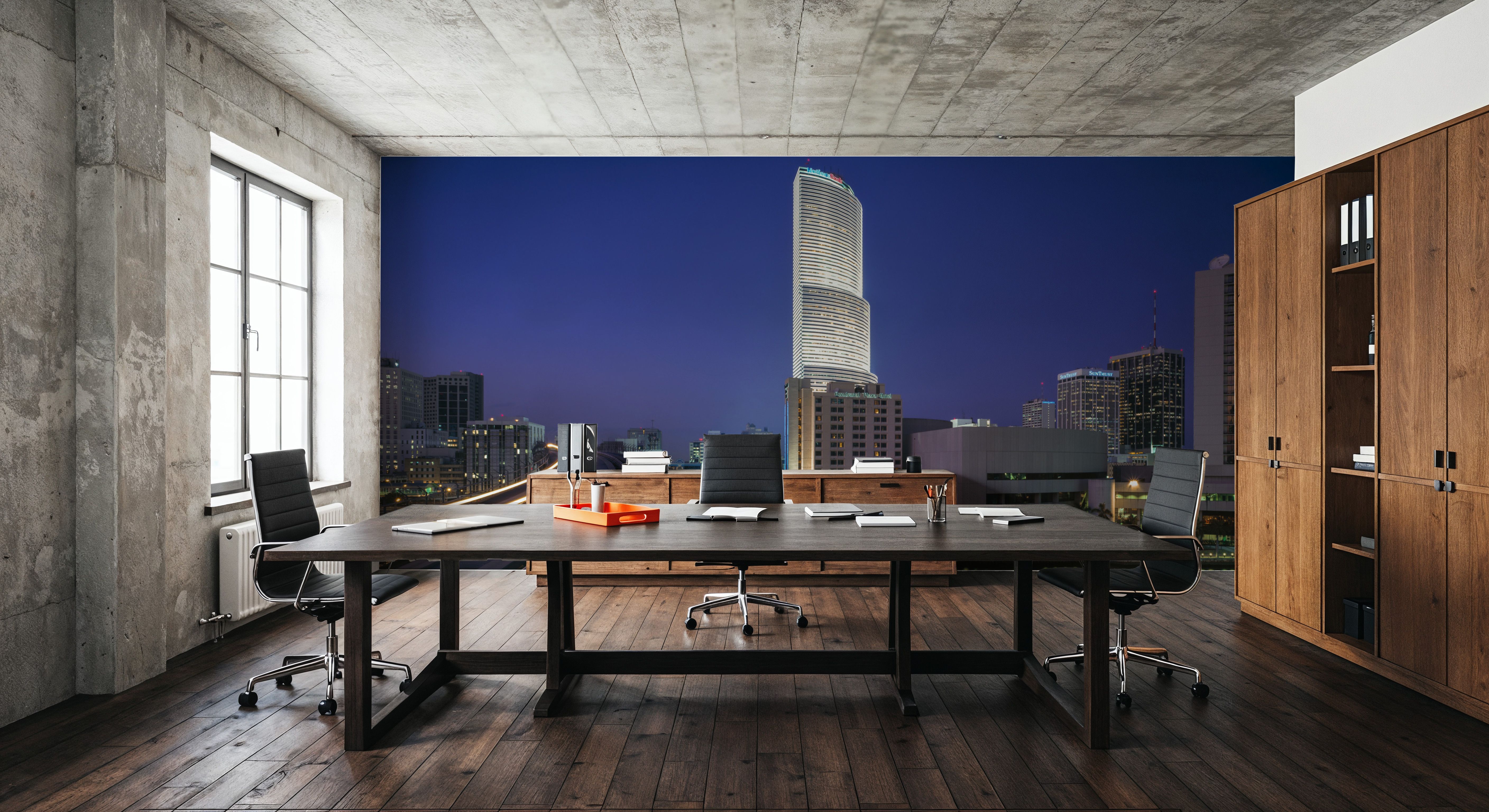 Deep Blue Twilight Metropolis, Wallpaper