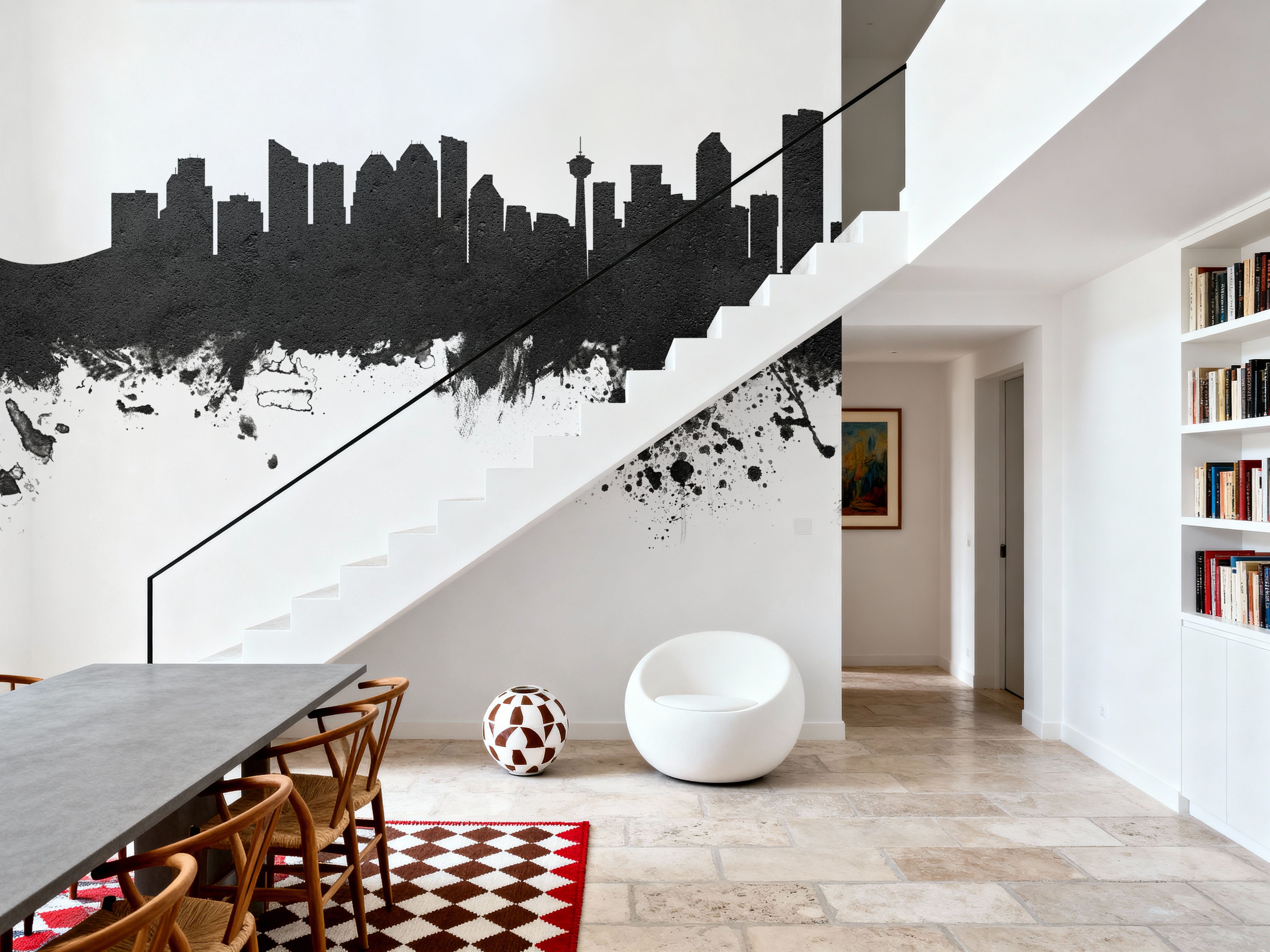 Calgary Canada Skyline Black & White