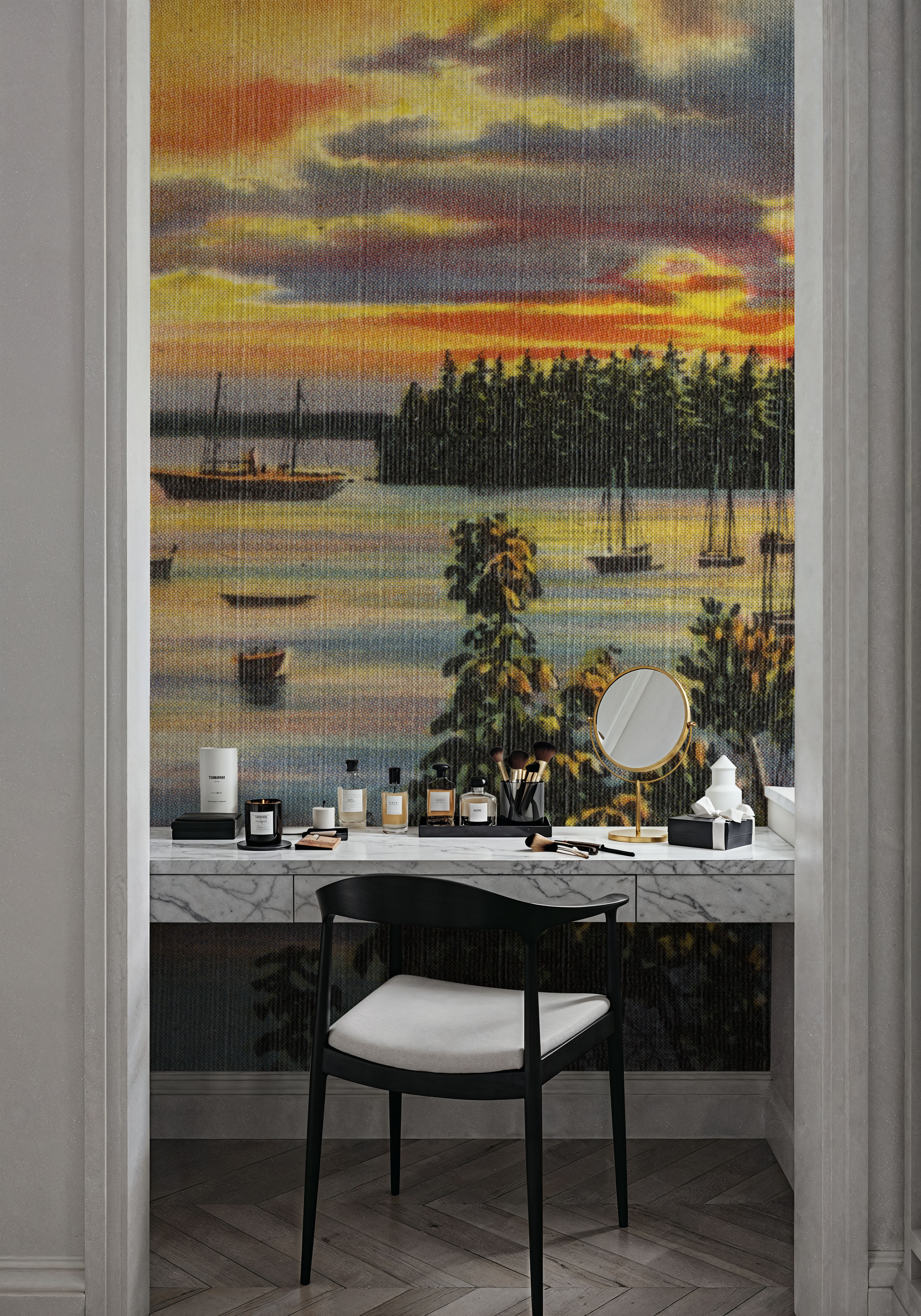 Greetings from Sunset Views - Screenprint Postcard