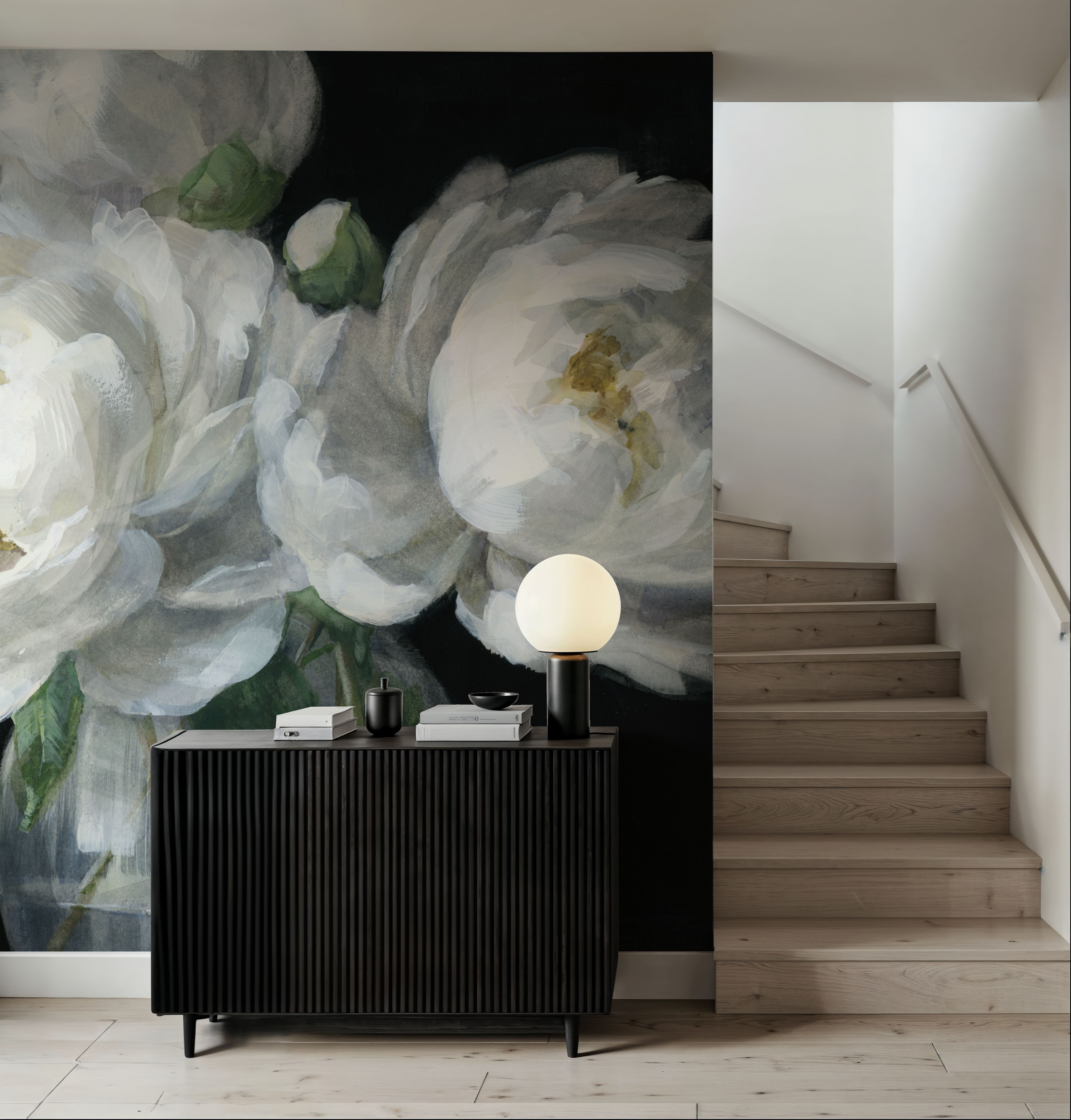 White Peonies in Glass